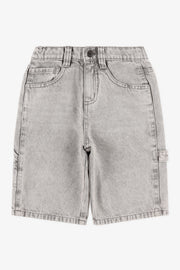 Bermuda en denim baggy - Enfant garçon && DENIM GRIS