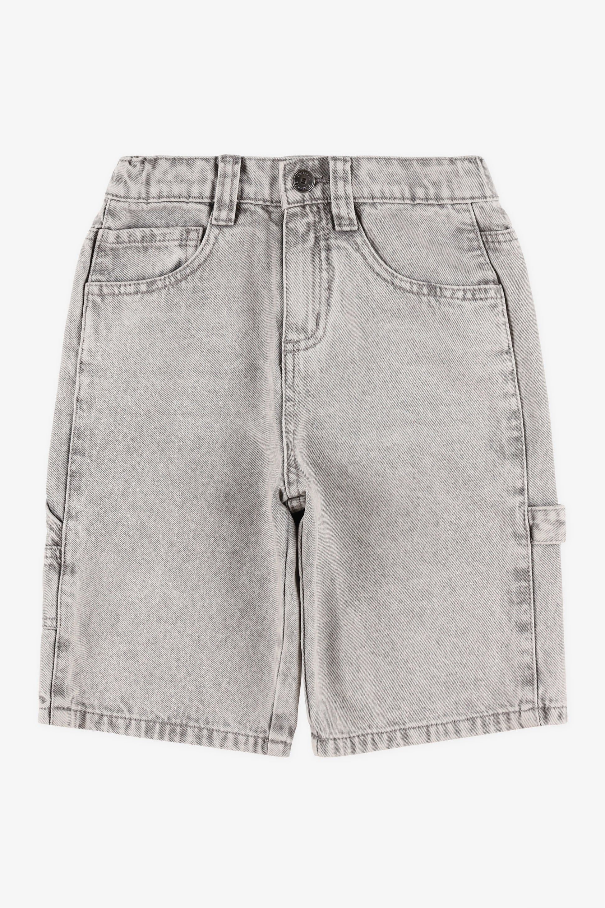 Bermuda en denim baggy - Enfant garçon && DENIM GRIS