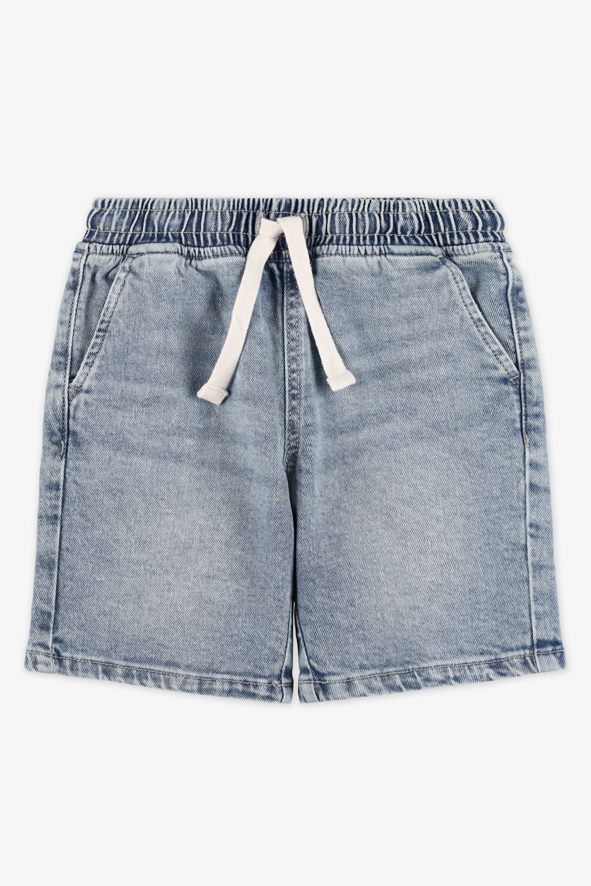 Bermuda denim élastique avec cordon - Enfant garçon && DENIM PALE