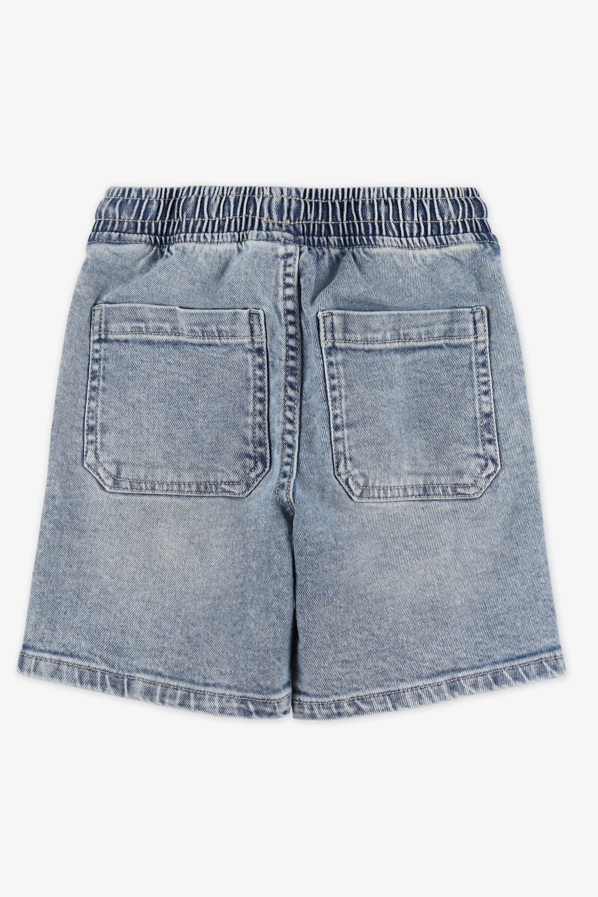 Bermuda denim élastique avec cordon - Enfant garçon && DENIM PALE