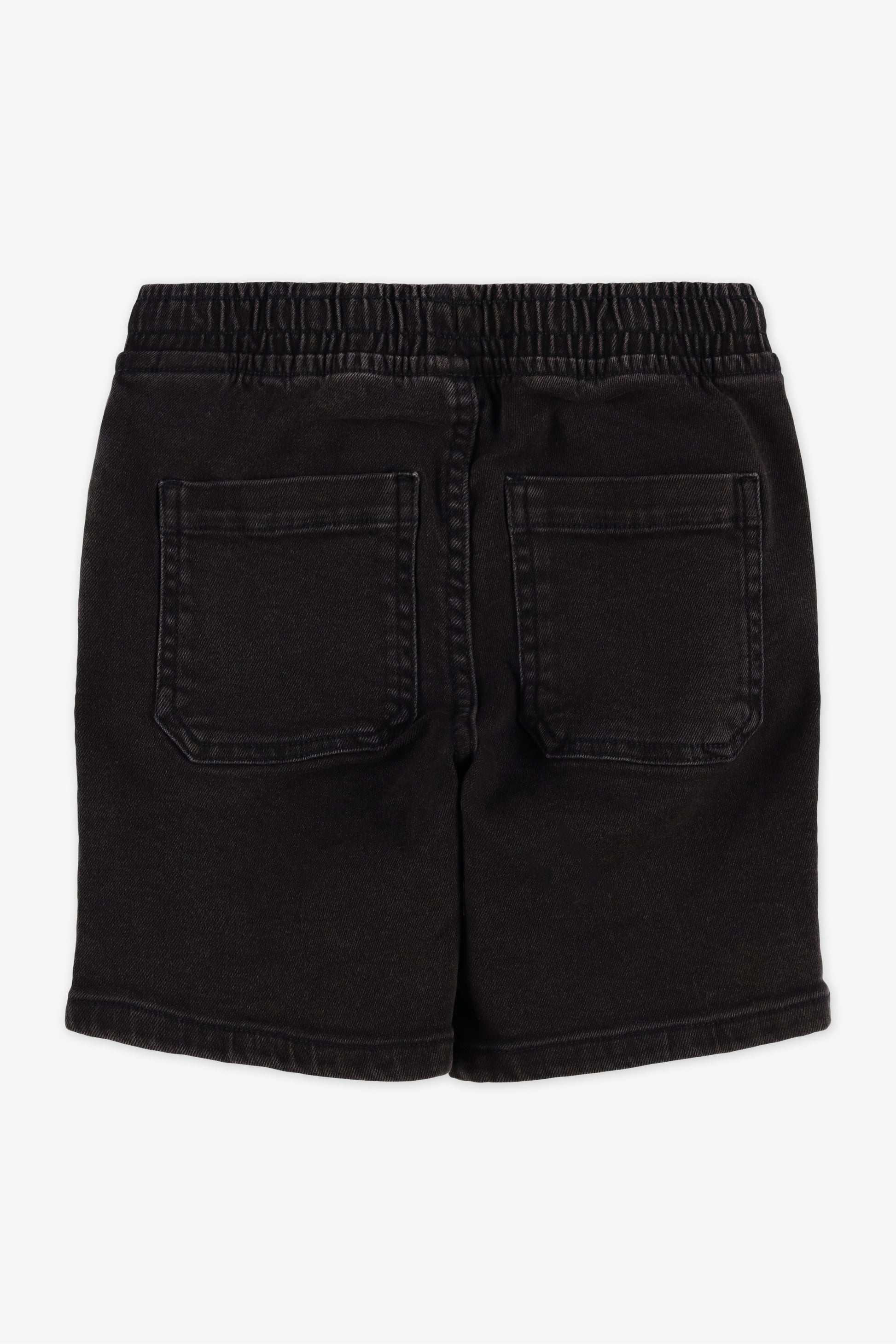 Bermuda denim élastique avec cordon - Enfant garçon && DENIM NOIR
