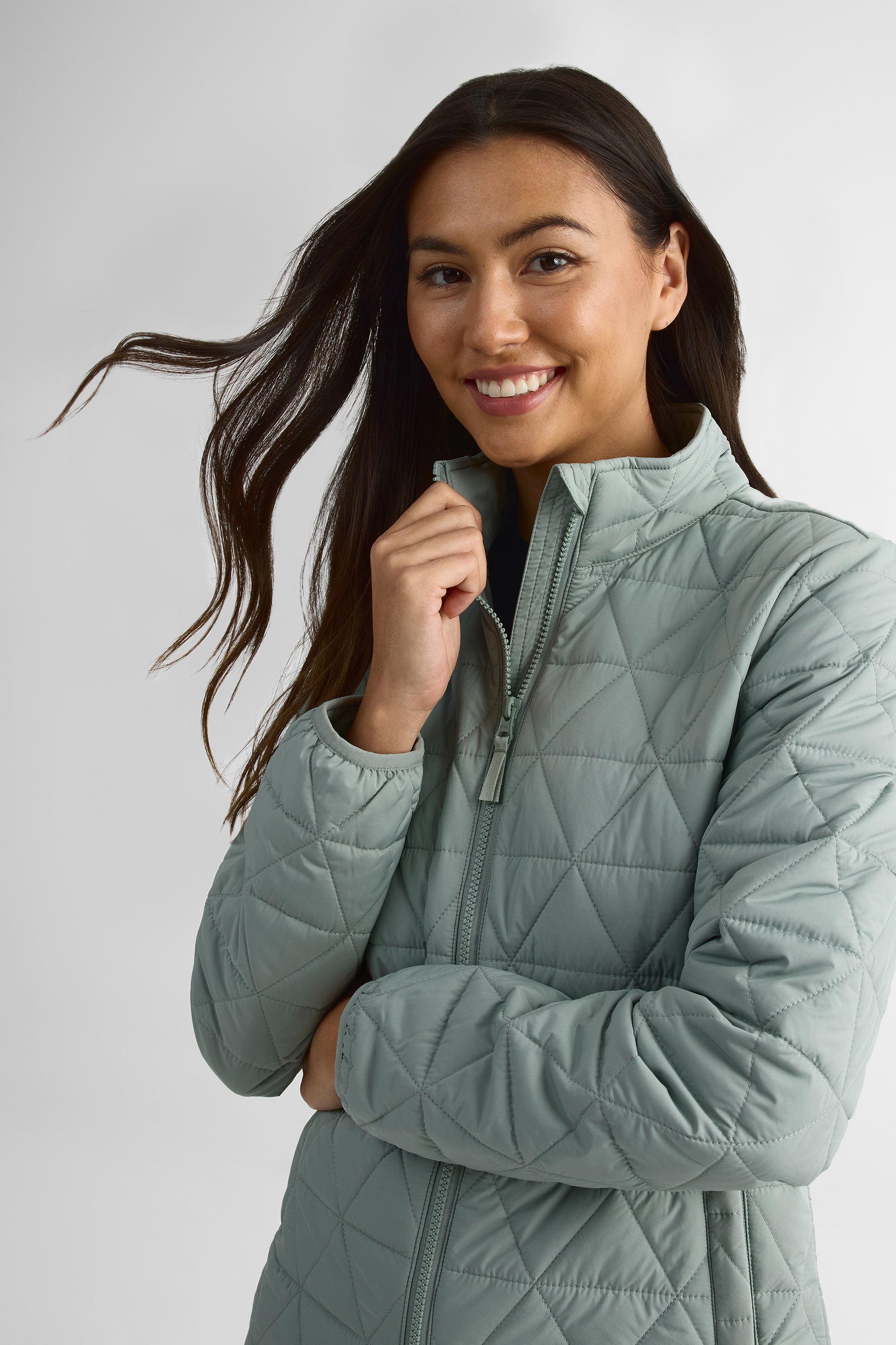 Manteau packable matelassé résistant à l'eau - Ado garçon && VERT DE GRIS