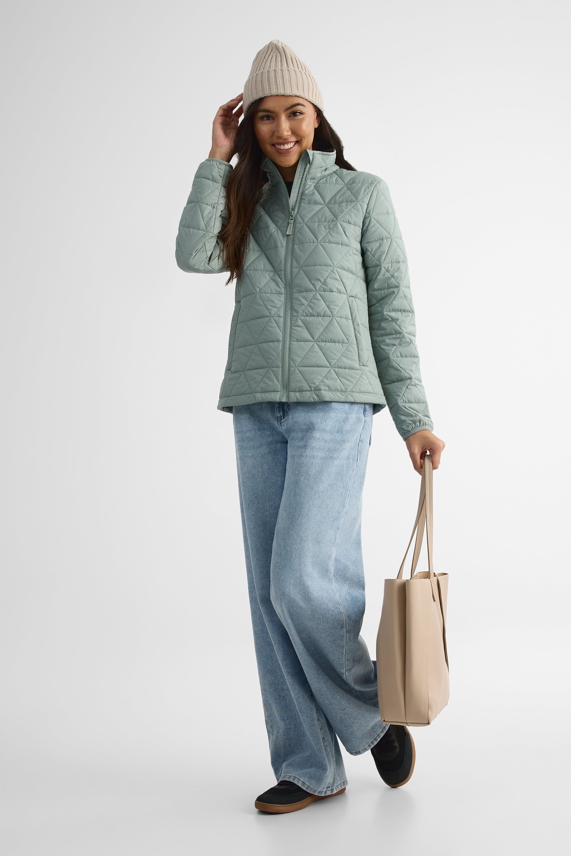 Manteau packable matelassé résistant à l'eau - Ado garçon && VERT DE GRIS
