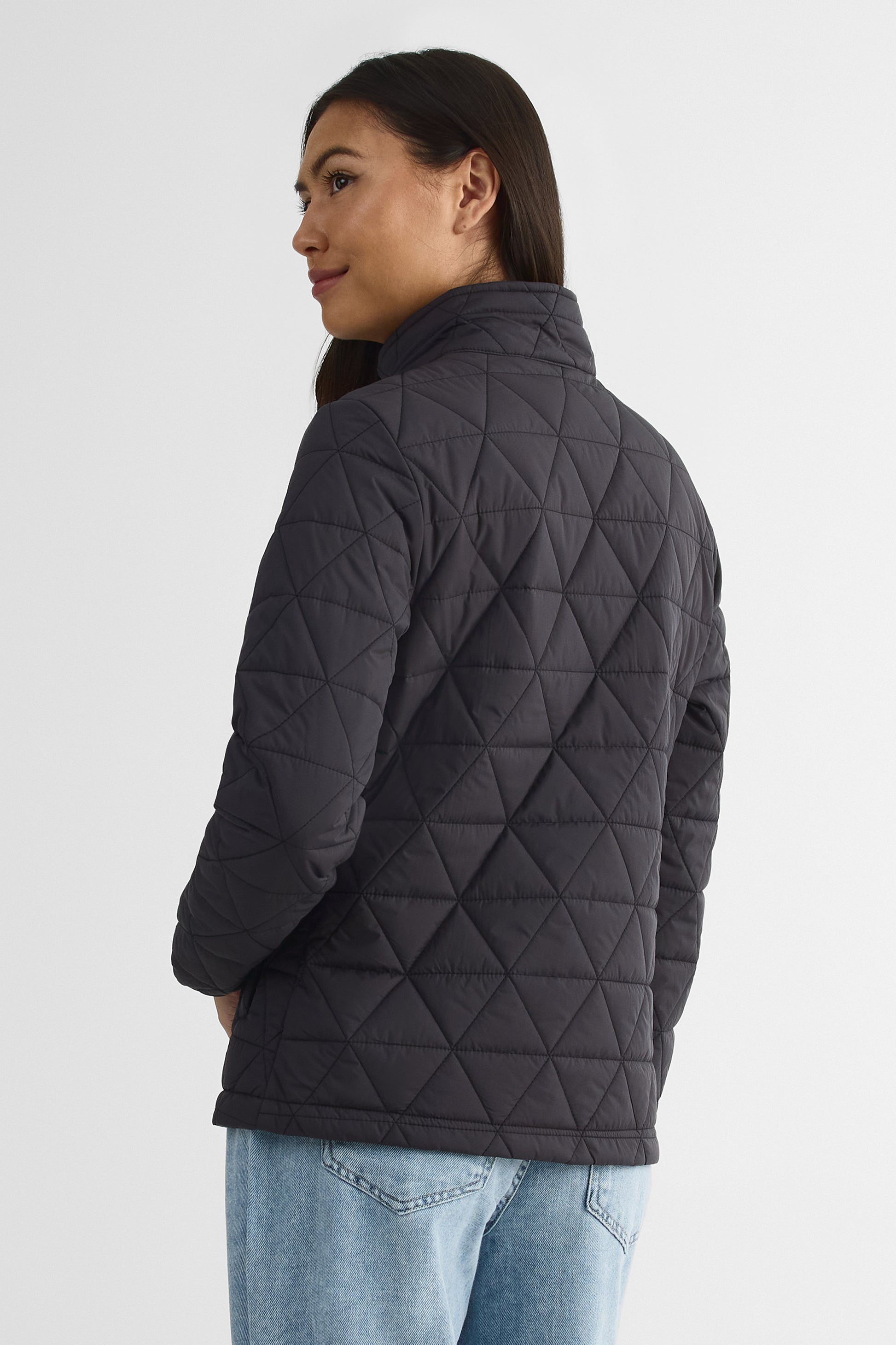Manteau packable matelassé résistant à l'eau - Femme && CHARBON