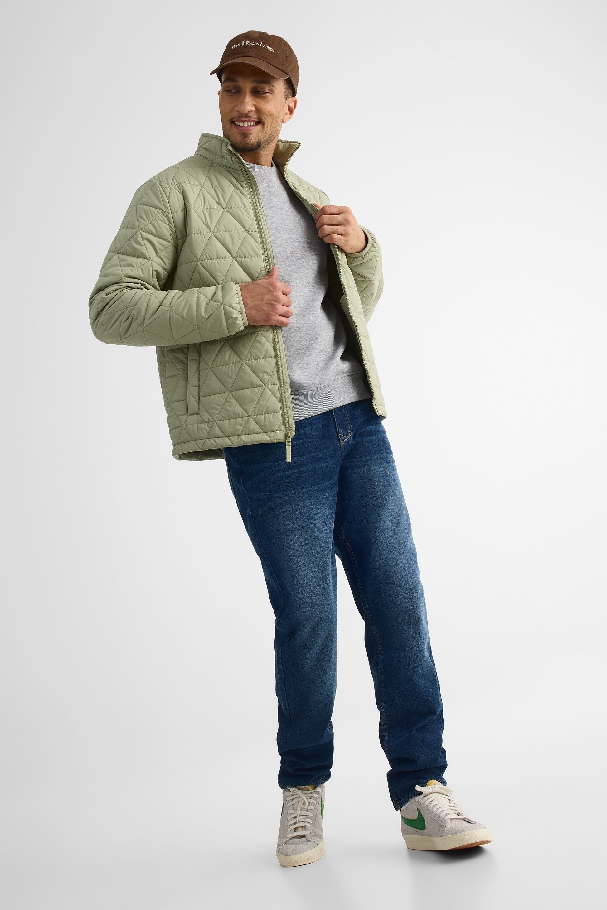 Manteau packable matelassé – Homme && KAKI