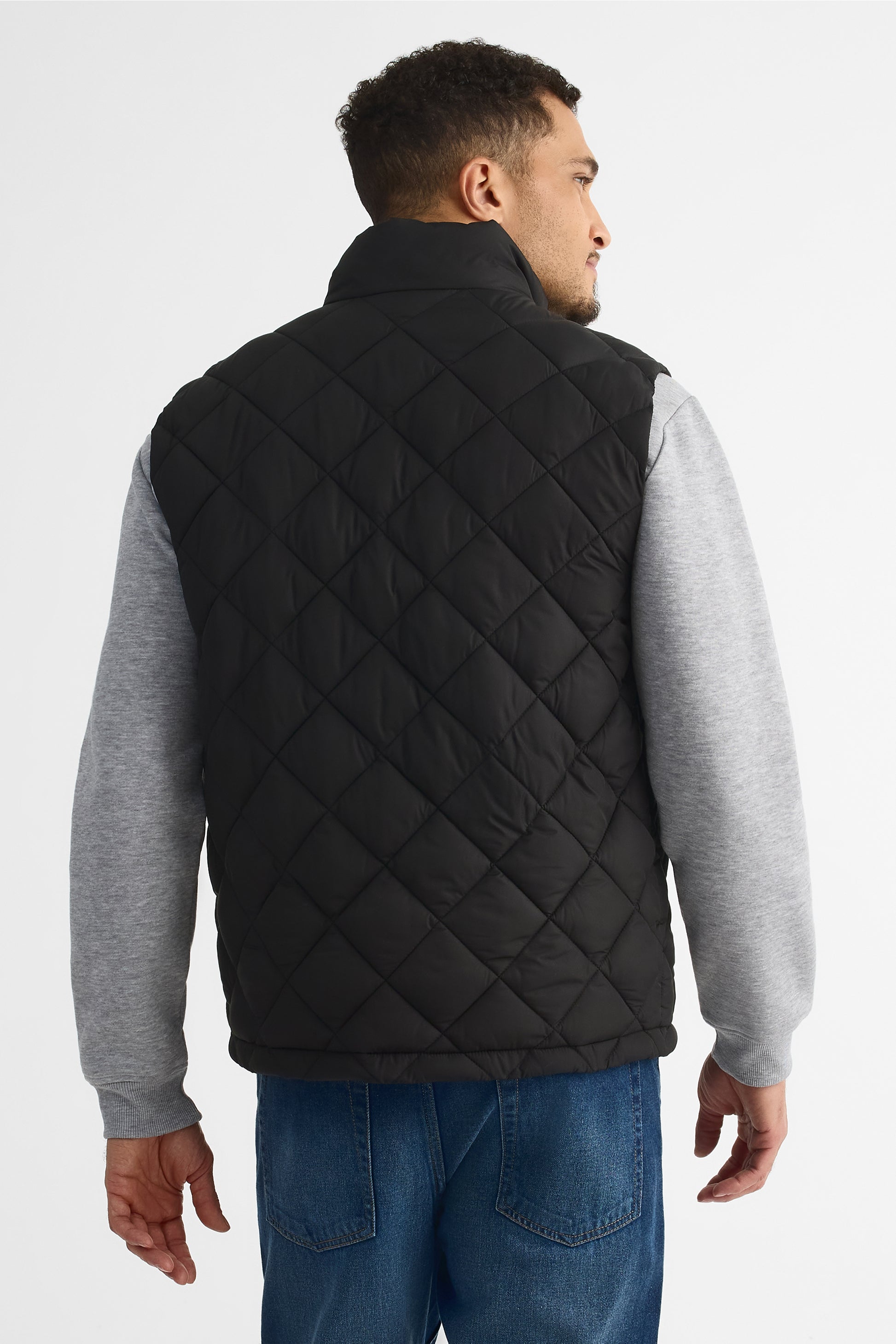 Veste sans manche col montant - Homme && NOIR