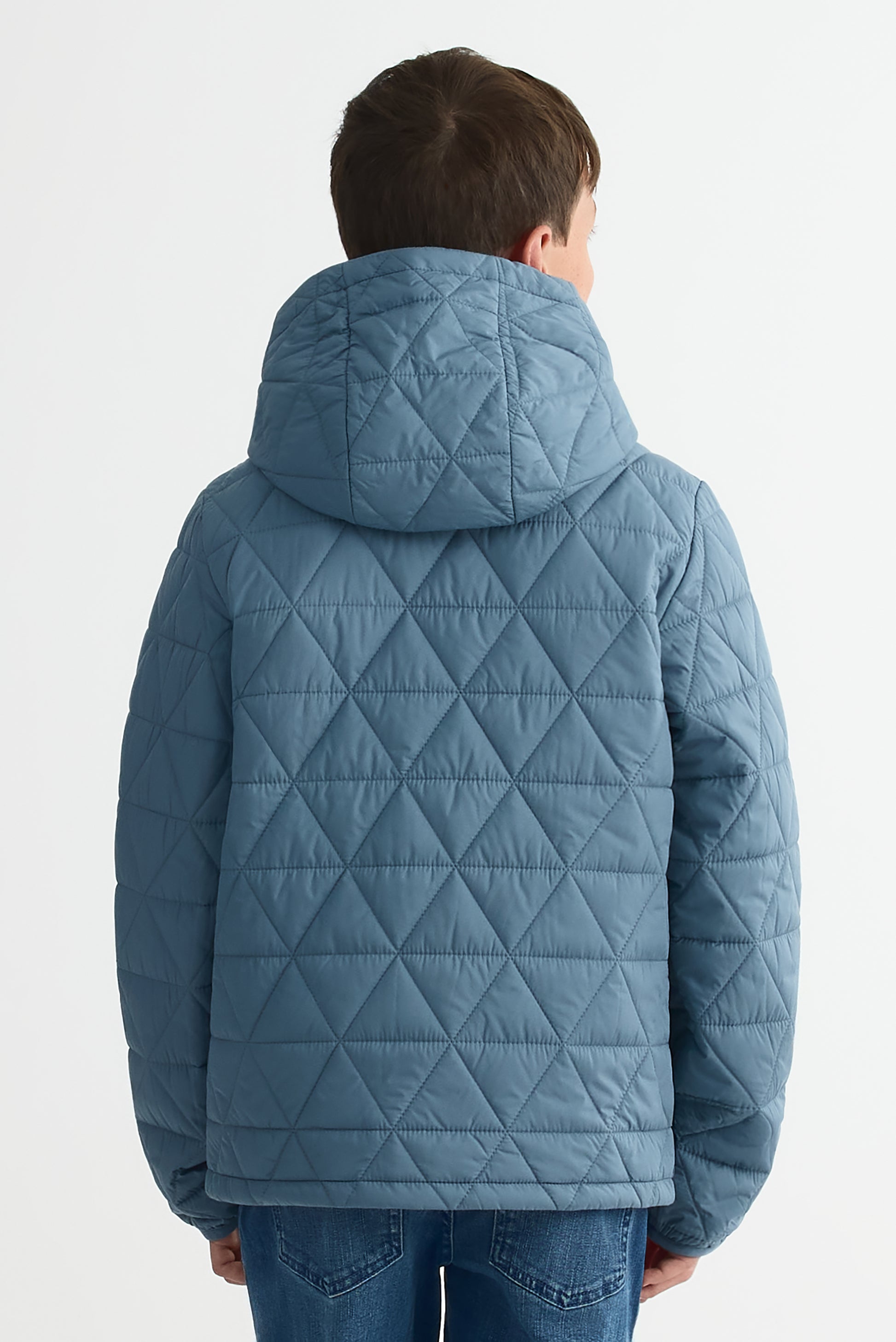 Manteau matelassé ultra-léger avec capuchon - Ado garçon && BLEU ACIER