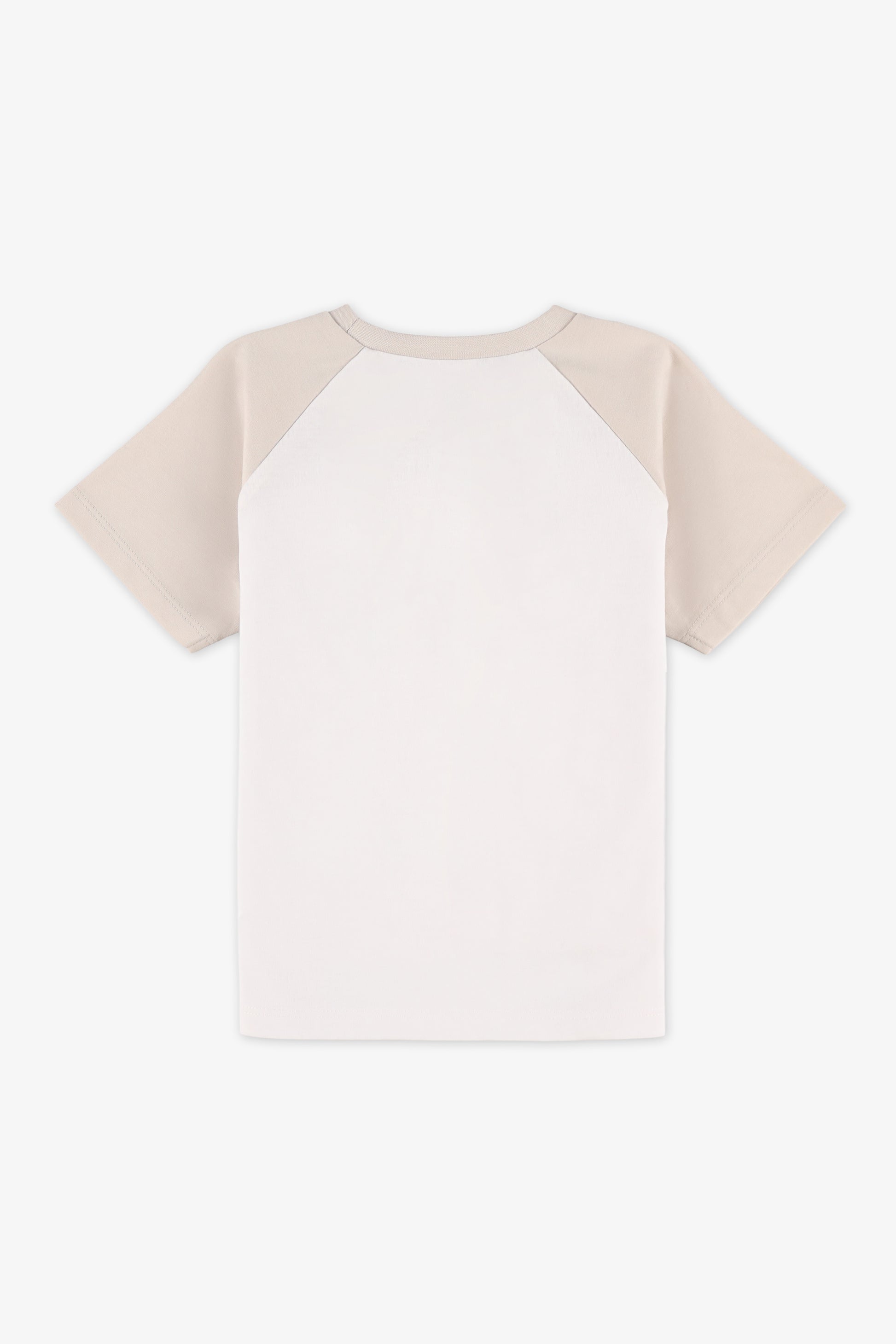 Chandail m/courtes col rond uni - Bébé garçon 2/15$ && BEIGE