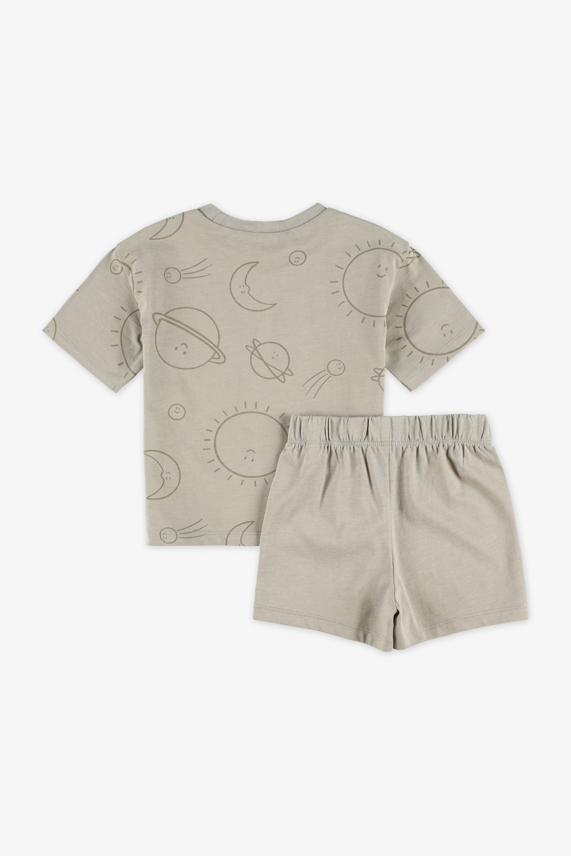 Ensemble 2 Mcx Chandail & Short - Bébé garçon && KAKI/MULTI