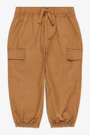 Pantalon parachute élastique en poplin - Bébé garçon && BRUN