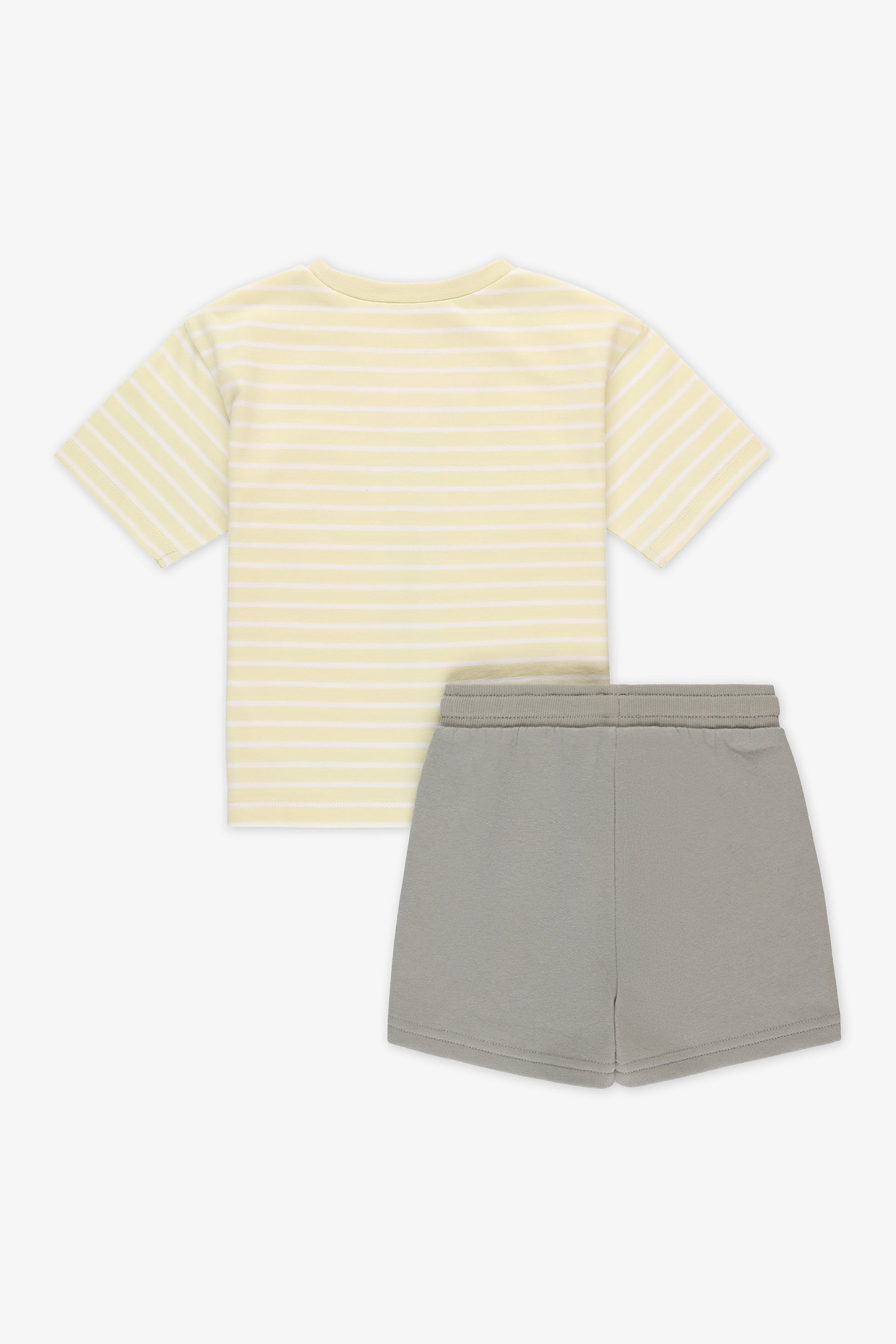 Ensemble 2 pièces, chandail et short - Bébé garçon && JAUNE/MULTI