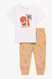 Ensemble 2 Mcx Chandail & Jogger - Bébé garçon && BLANC