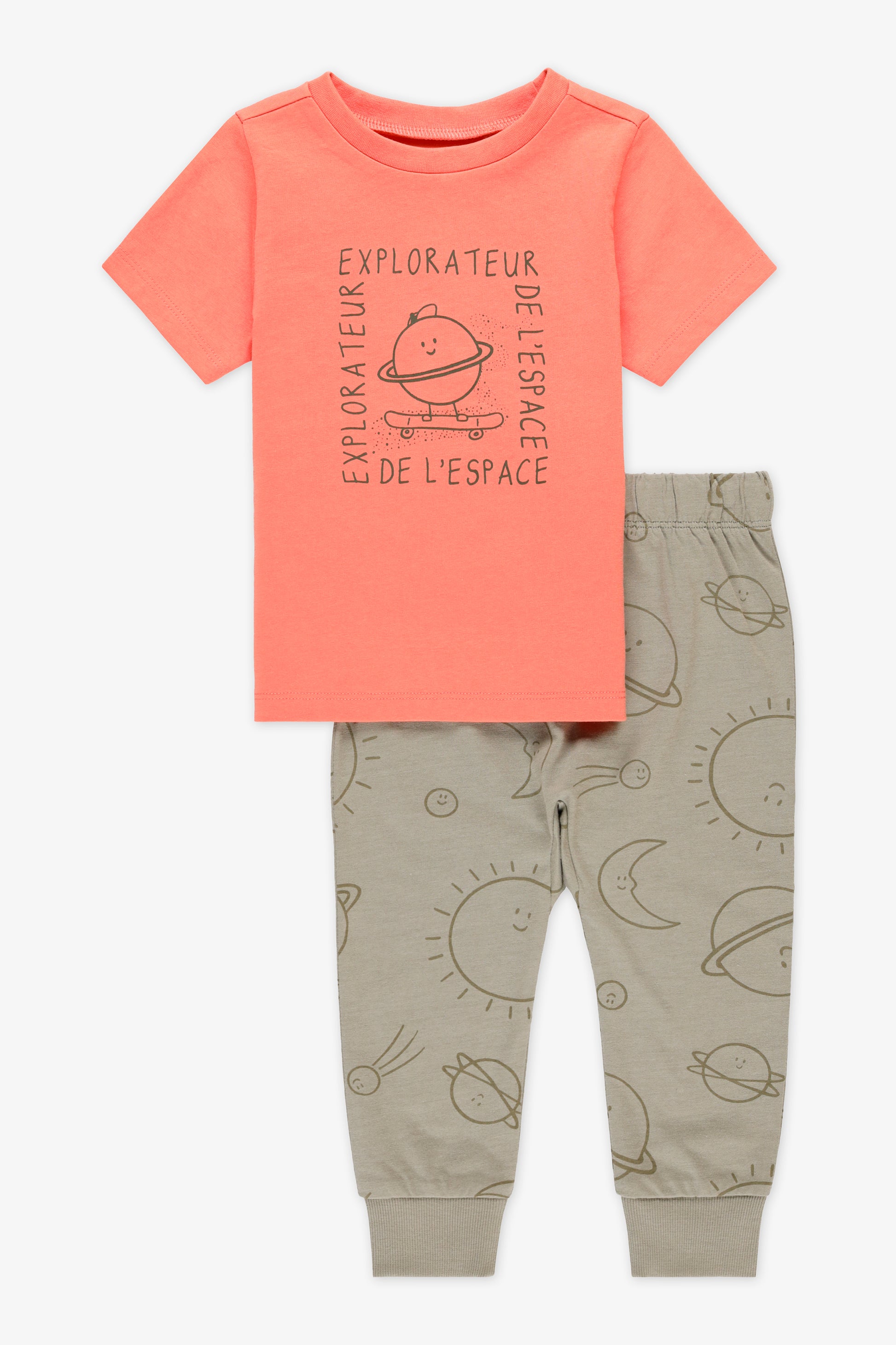 Ensemble 2 Mcx Chandail & Jogger - Bébé garçon && ORANGE