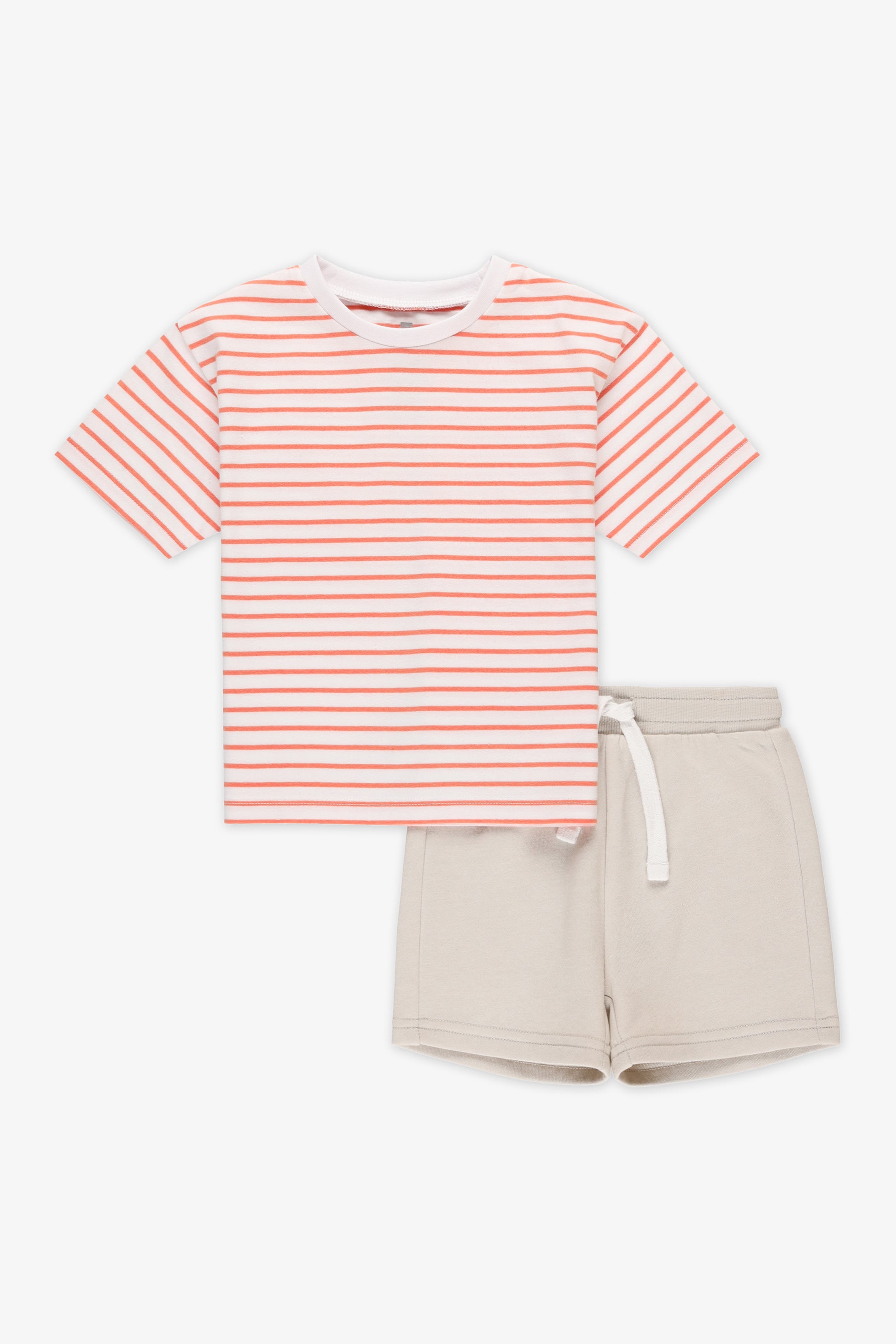 Ensemble 2 pièces, chandail et short - Bébé garçon && ORANGE MULTI