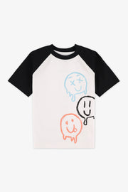 Chandail Raglan M/courtes – Enfant garçon 2/20$ && BLANC