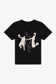 Chandail m/courtes uni avec imprimé - Enfant garçon 2/20$ && NOIR