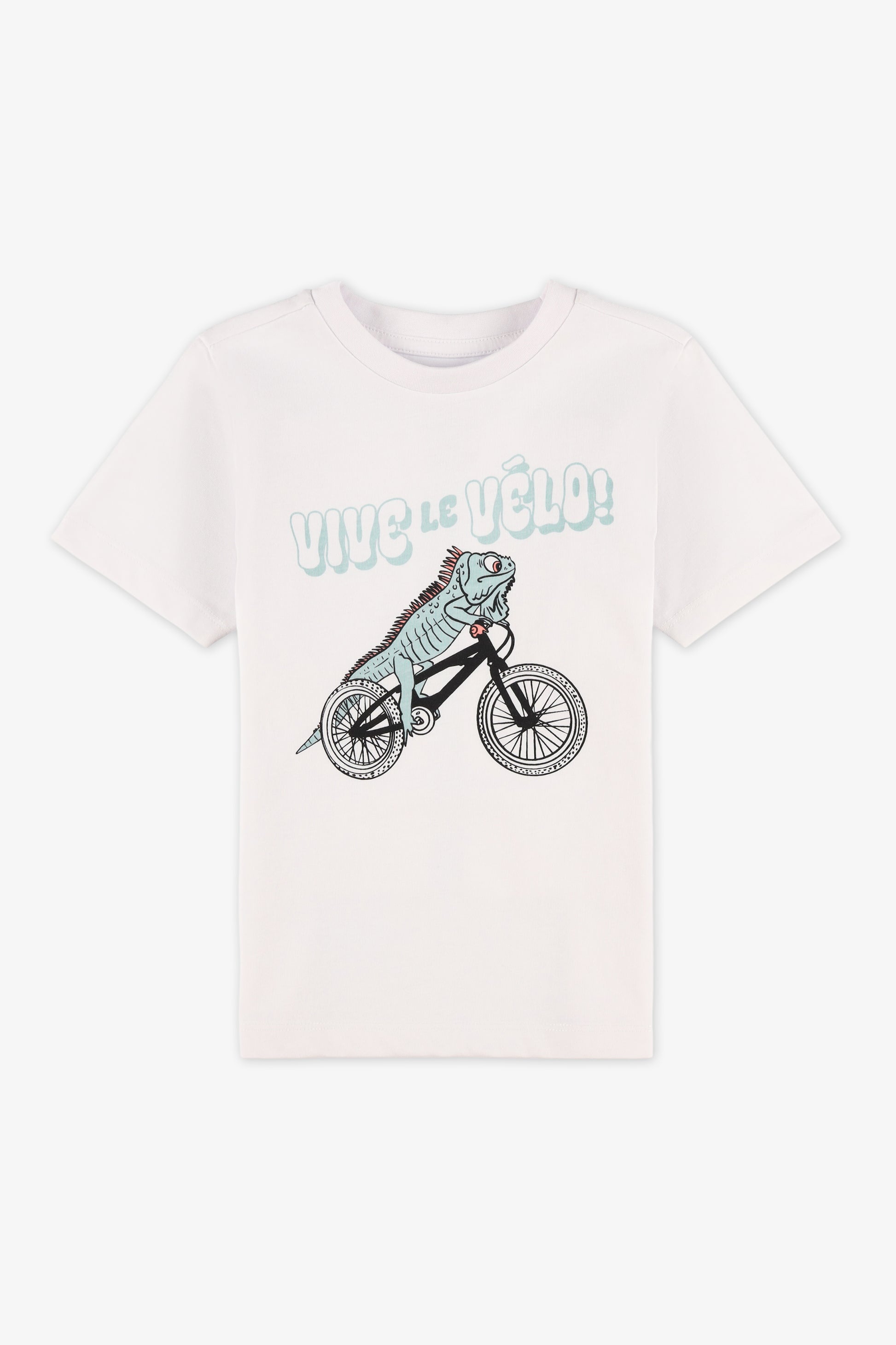 Chandail m/courtes uni avec imprimé - Enfant garçon 2/20$ && BLANC