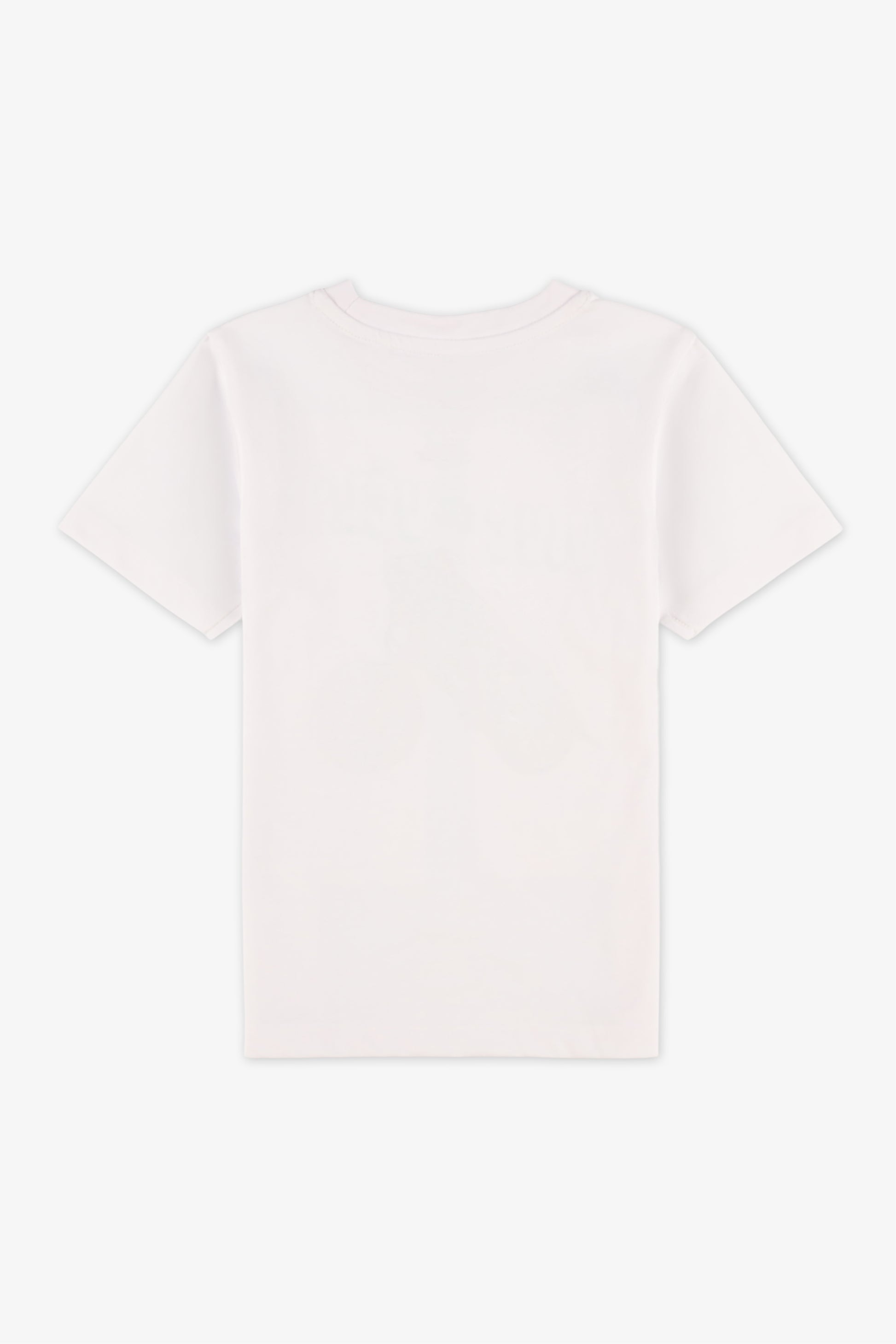 Chandail m/courtes uni avec imprimé - Enfant garçon 2/20$ && BLANC
