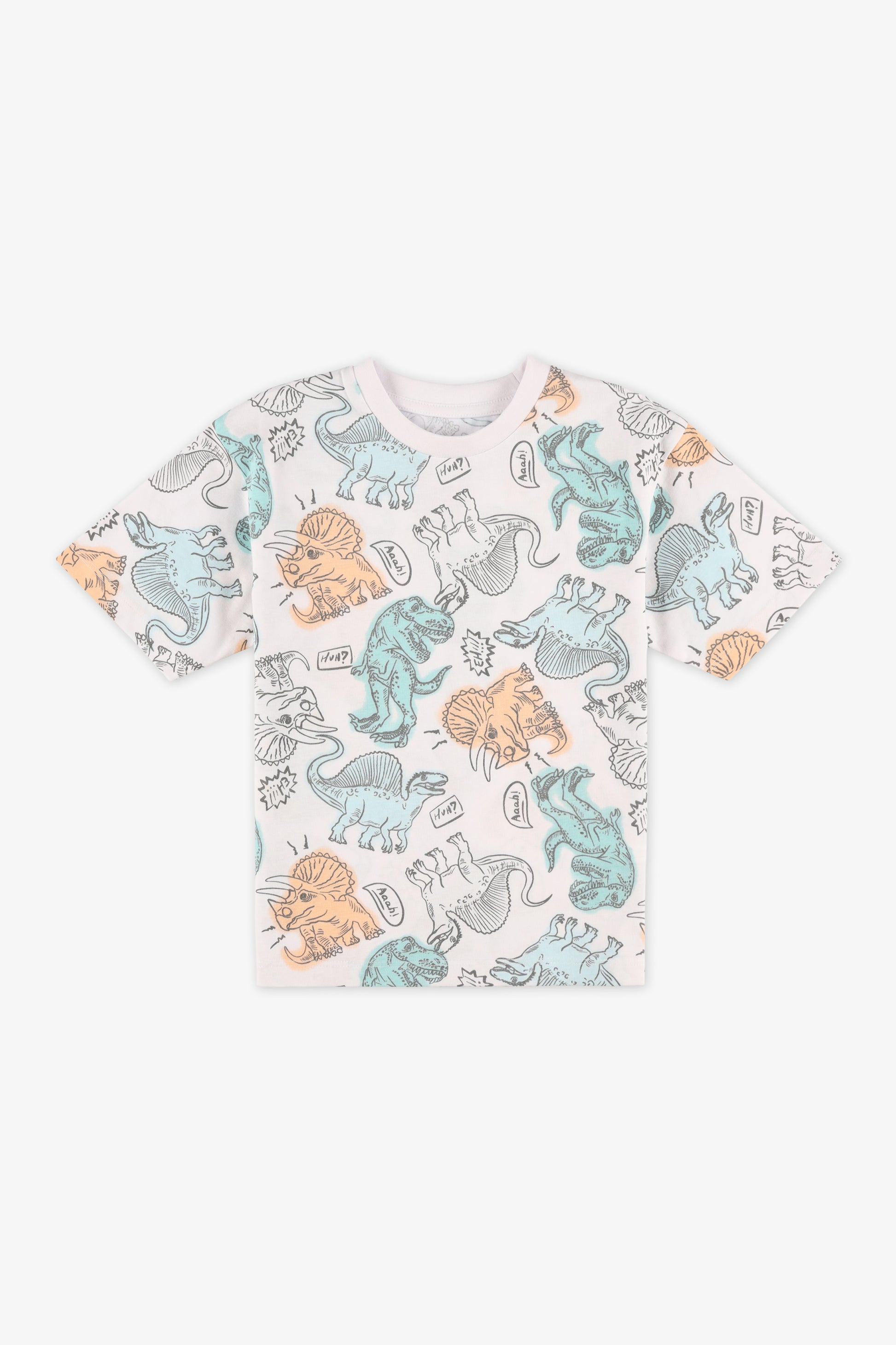 Chandail m/courtes boxy imprimé - Enfant garçon 2/20$ && BLANC MULTI