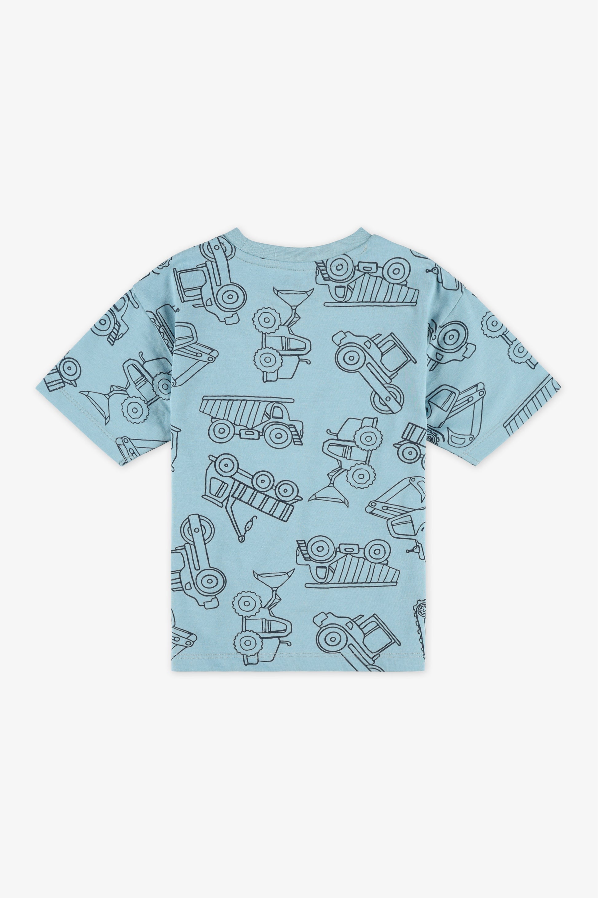 Chandail m/courtes boxy imprimé - Enfant garçon 2/20$ && BLEU MULTI