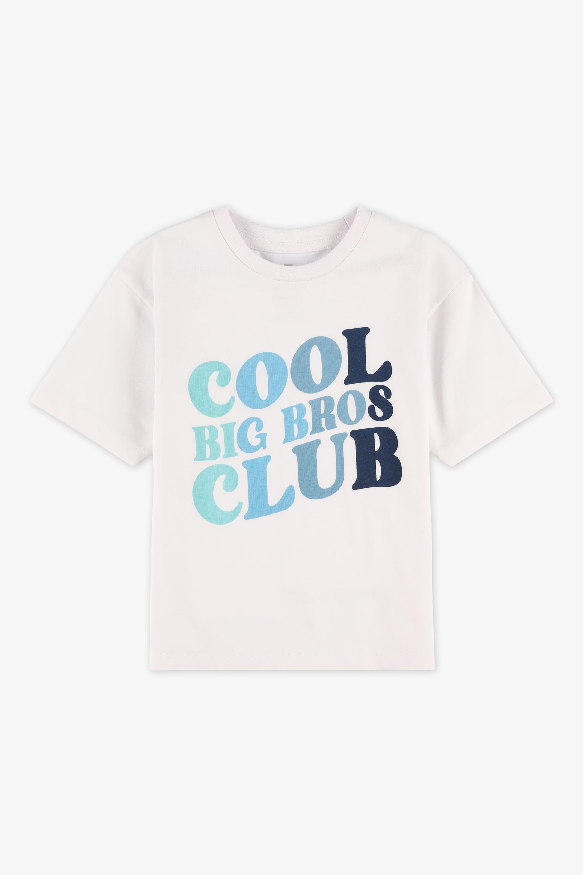 Chandail m/courtes col rond boxy - Enfant garçon 2/20$ && BLANC