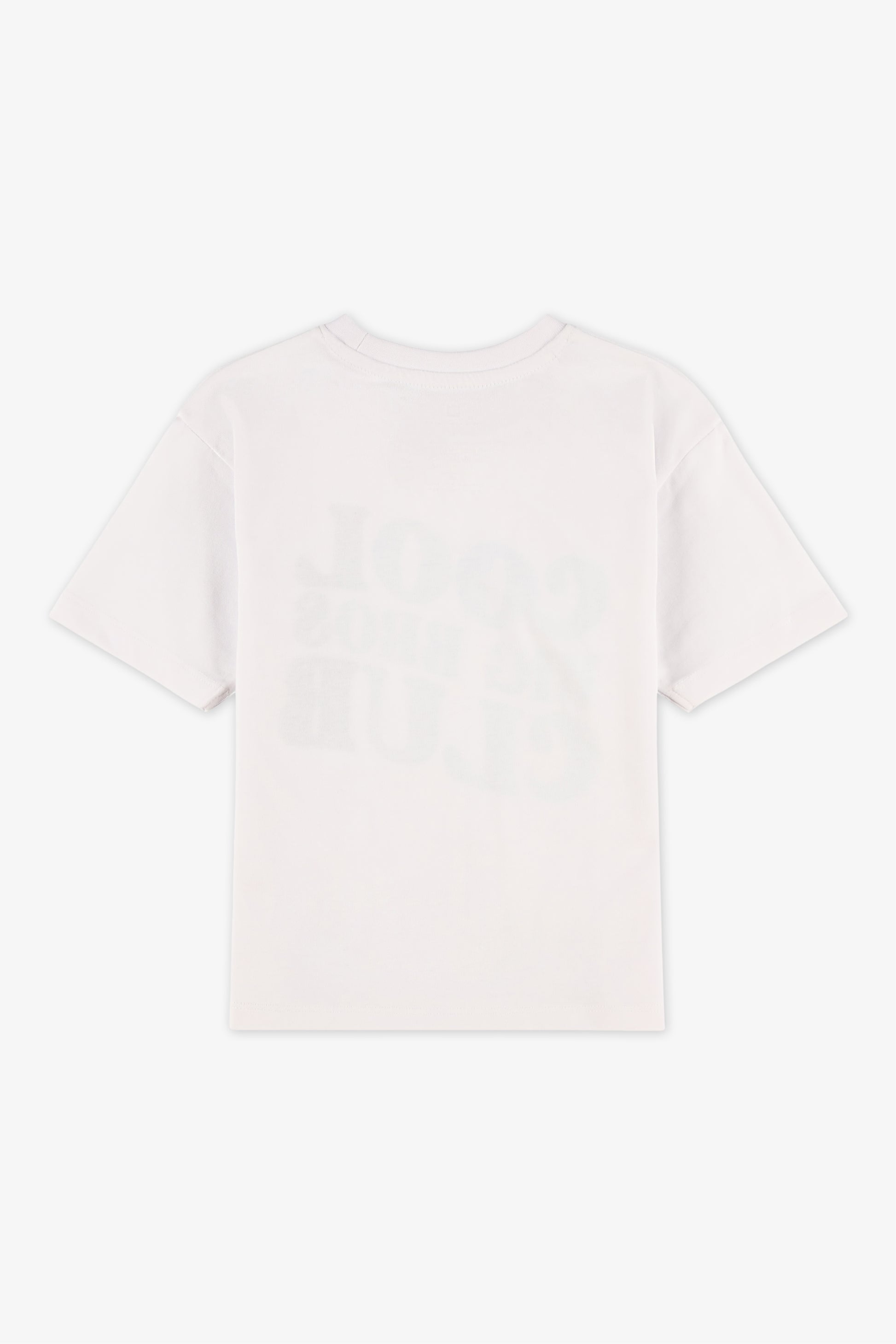Chandail m/courtes col rond boxy - Enfant garçon 2/20$ && BLANC