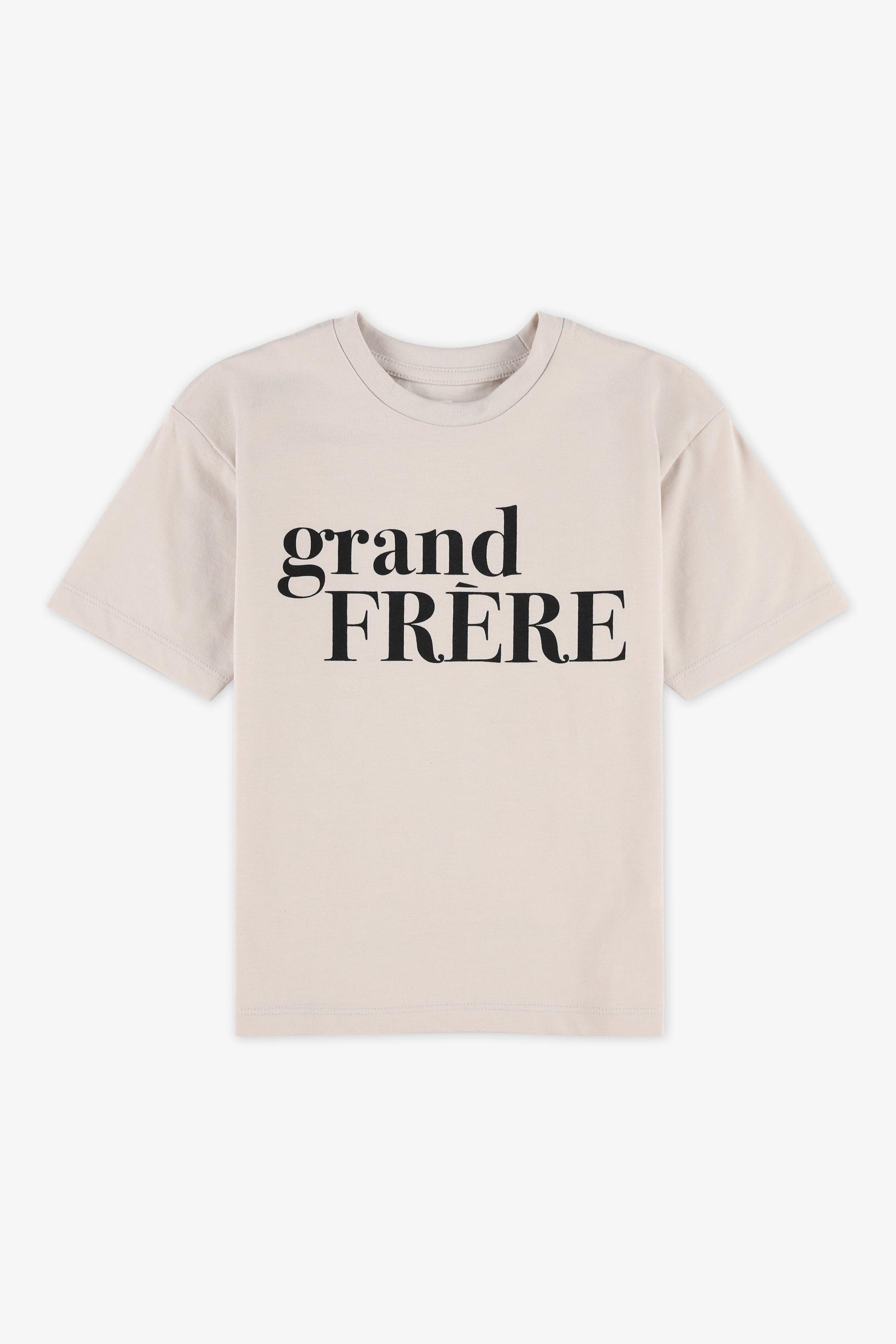 Chandail m/courtes col rond boxy - Enfant garçon 2/20$ && BEIGE