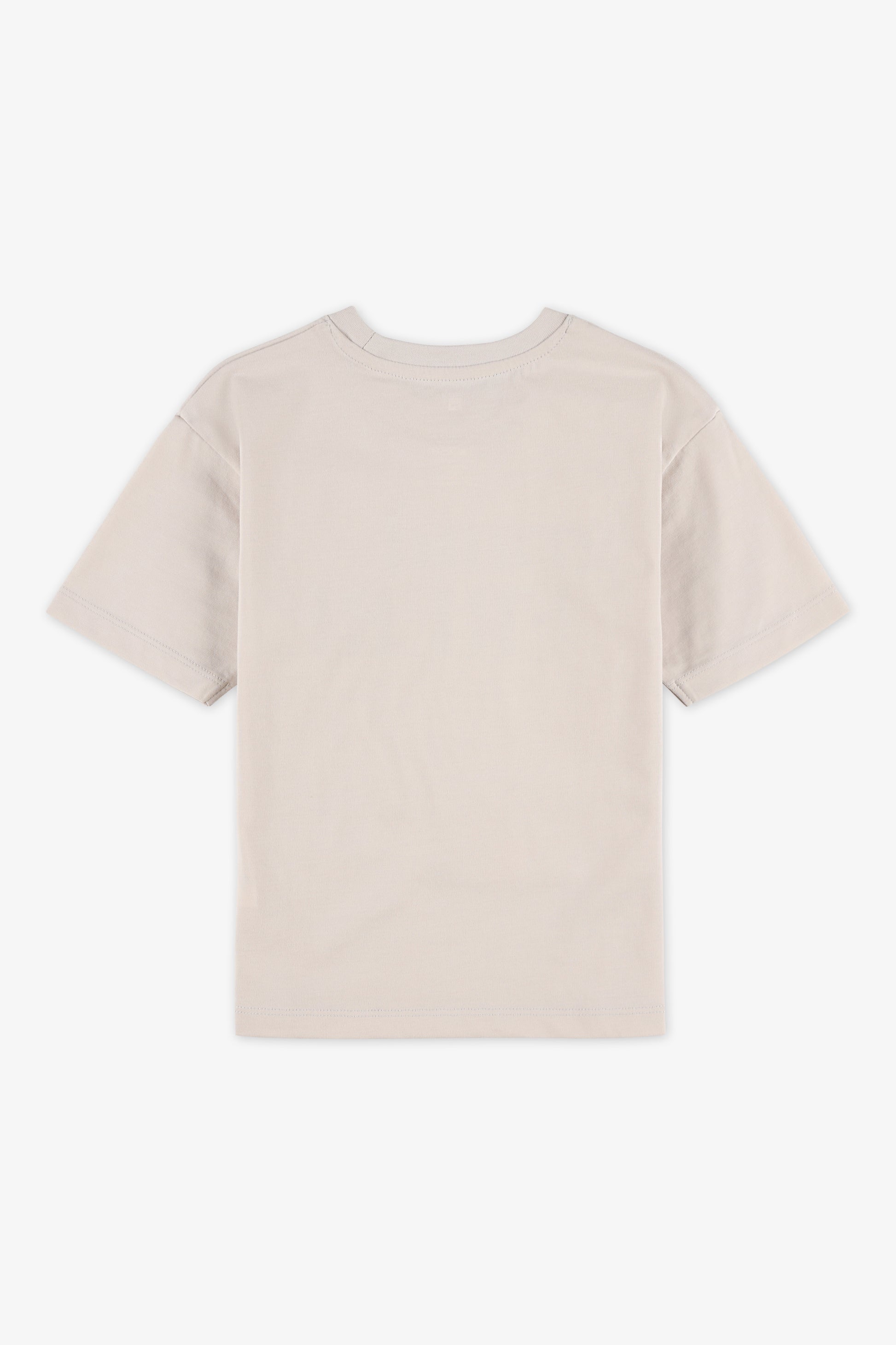 Chandail m/courtes col rond boxy - Enfant garçon 2/20$ && BEIGE