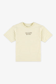 Chandail m/courtes boxy rayé - Enfant garçon 2/20$ && JAUNE/MULTI