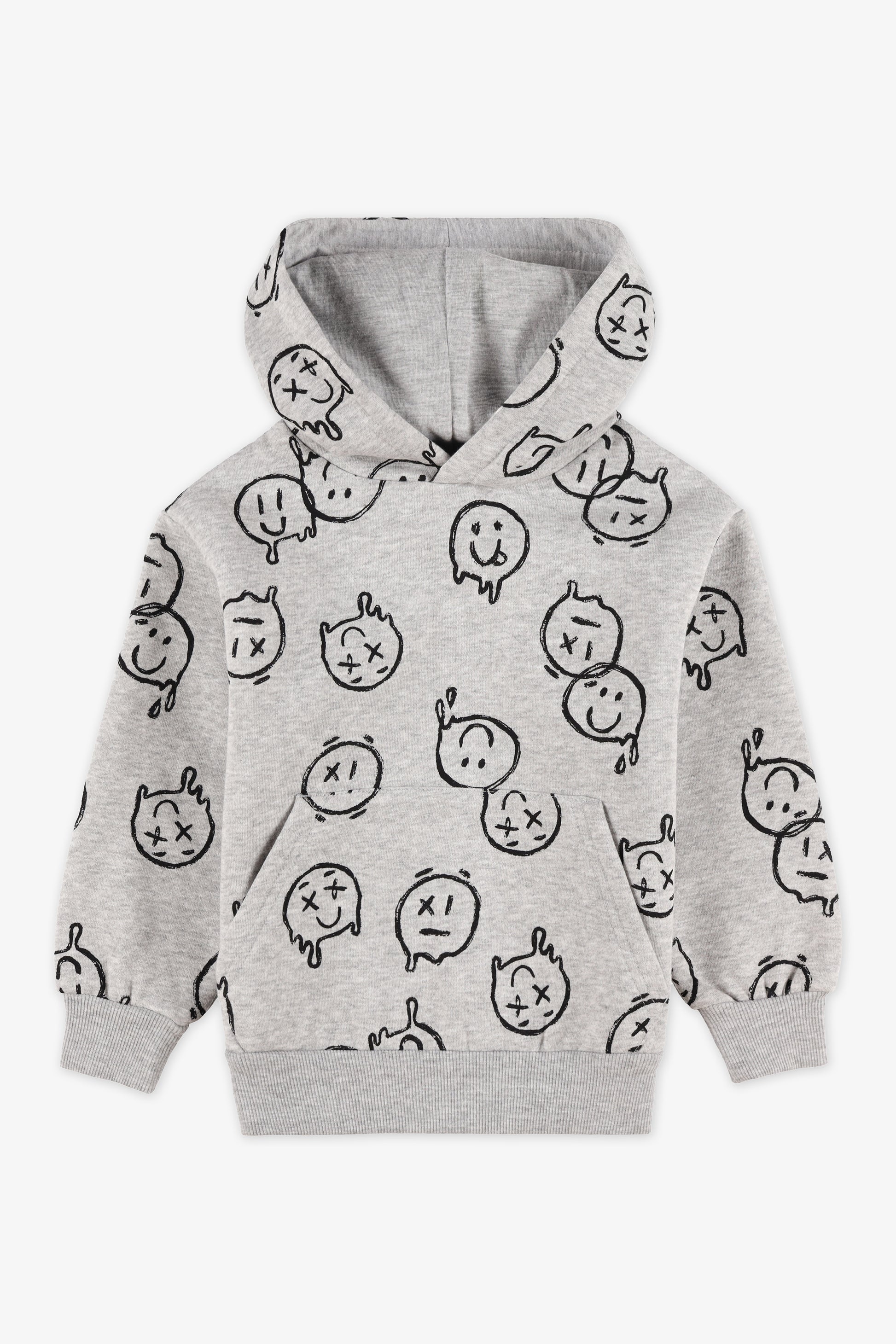 Chandail ouaté à capuchon – Bébé garçon && GRIS MULTI