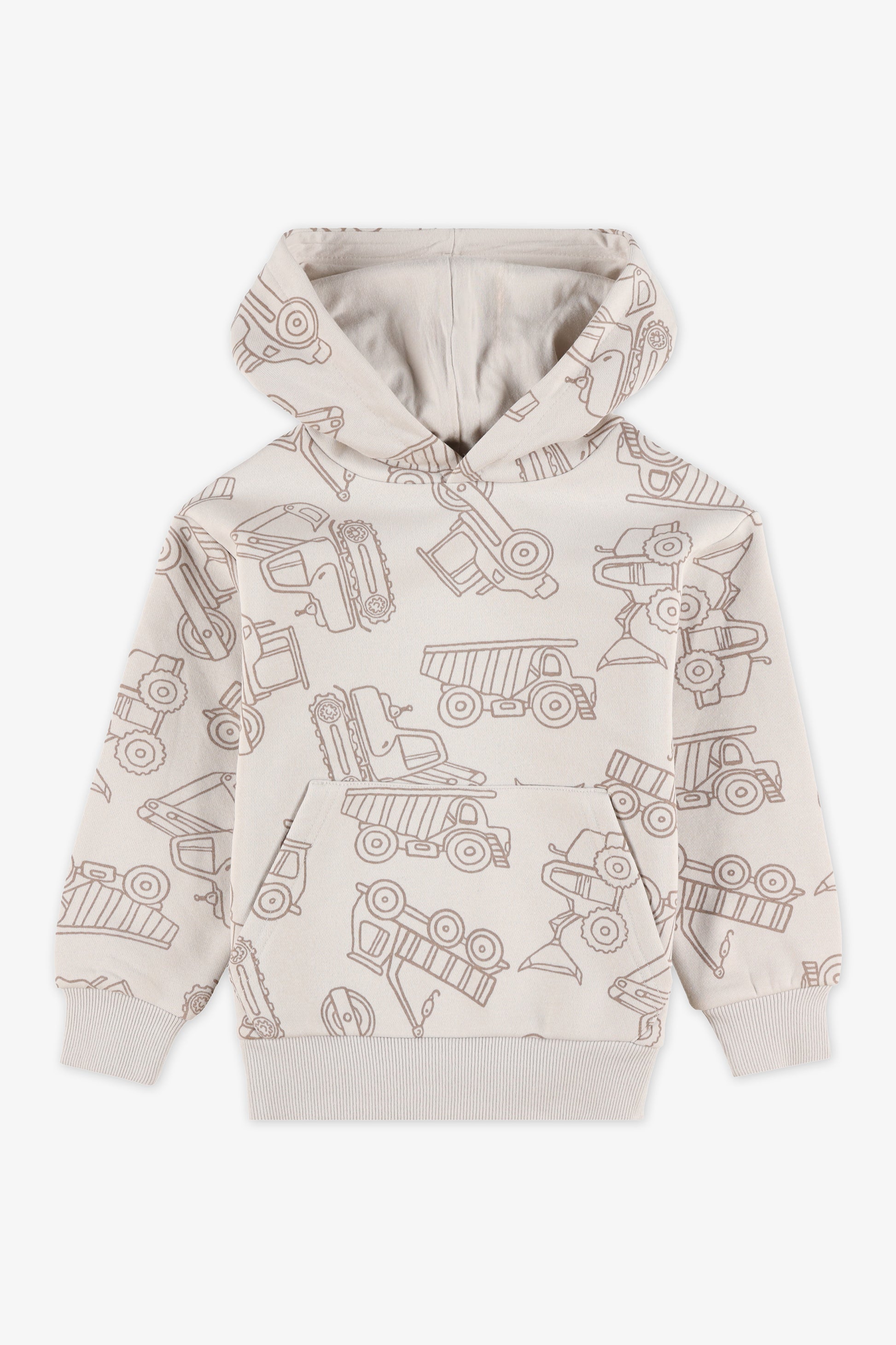Chandail ouaté à capuchon – Bébé garçon && BEIGE/MULTI