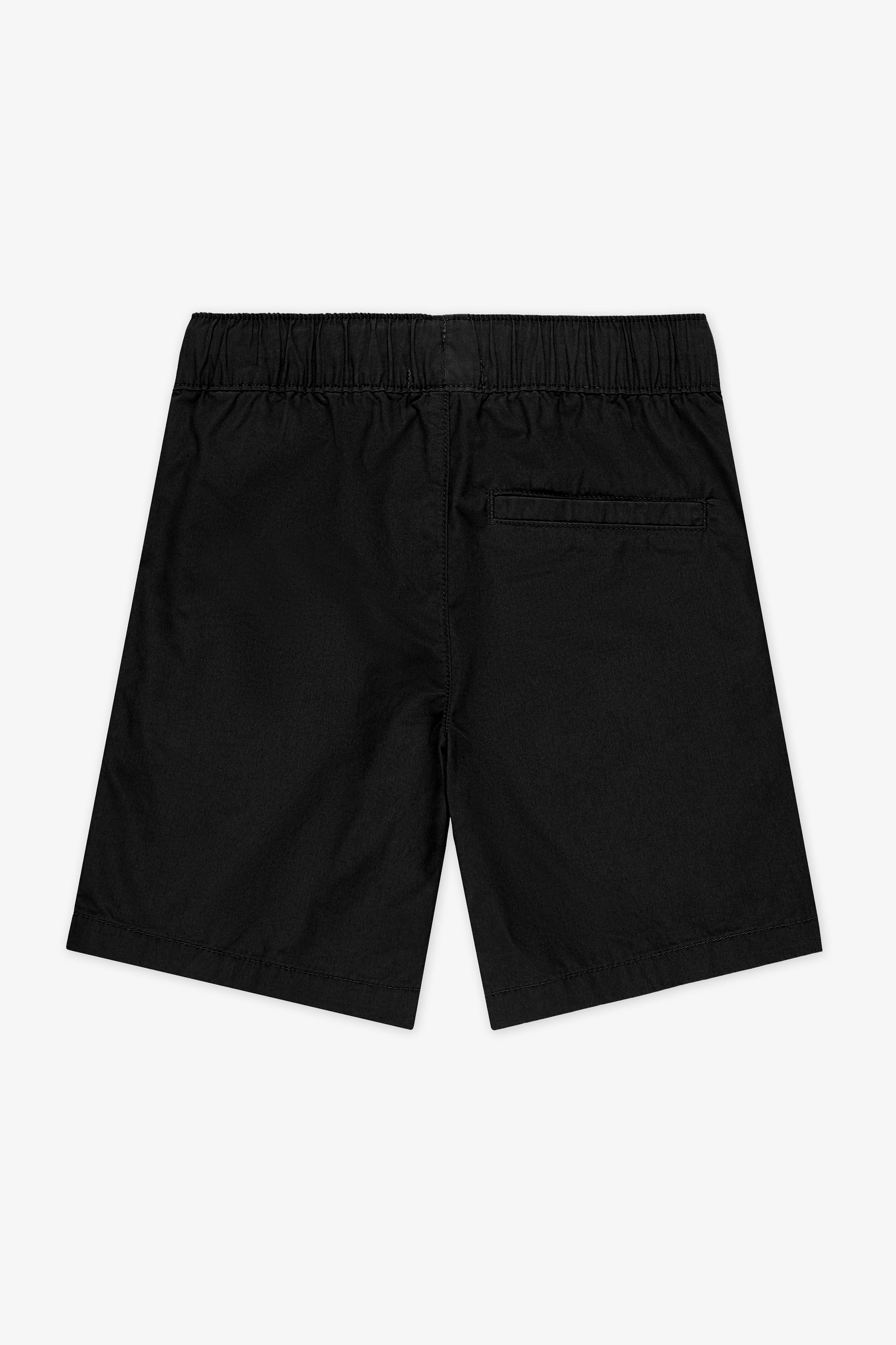 Short bermuda pull-on en popeline - Enfant garçon && NOIR