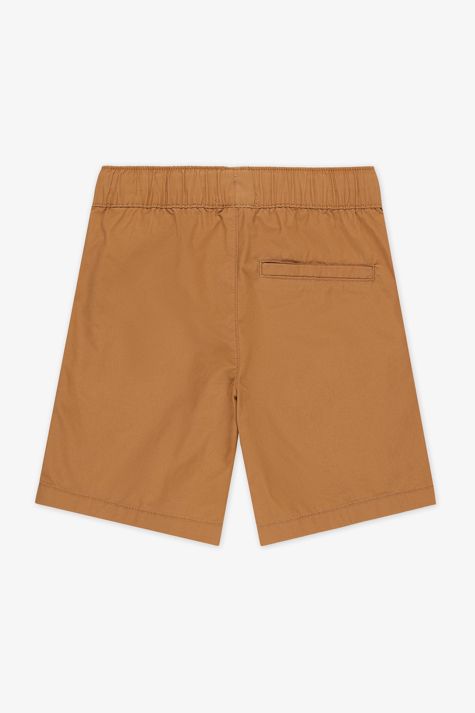 Short bermuda pull-on en popeline - Enfant garçon && BRUN
