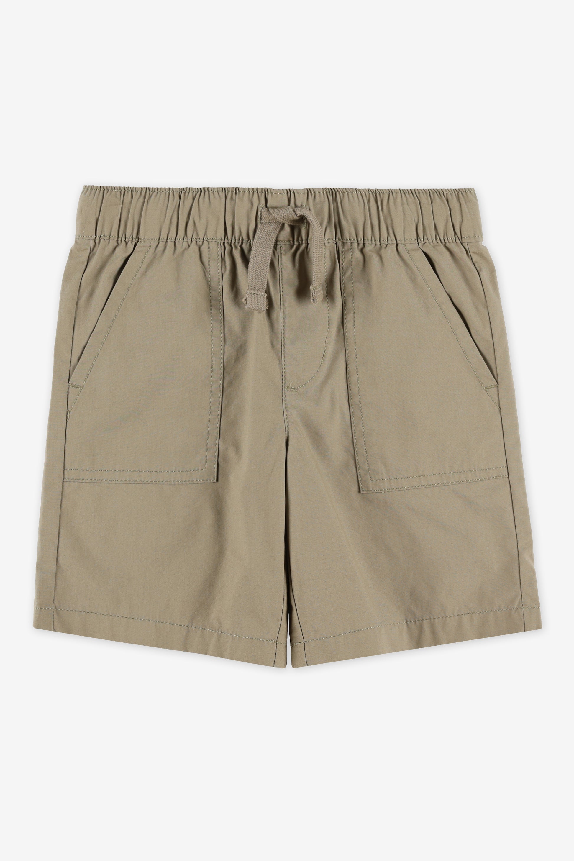 Short bermuda pull-on en popeline - Enfant garçon && GRIS