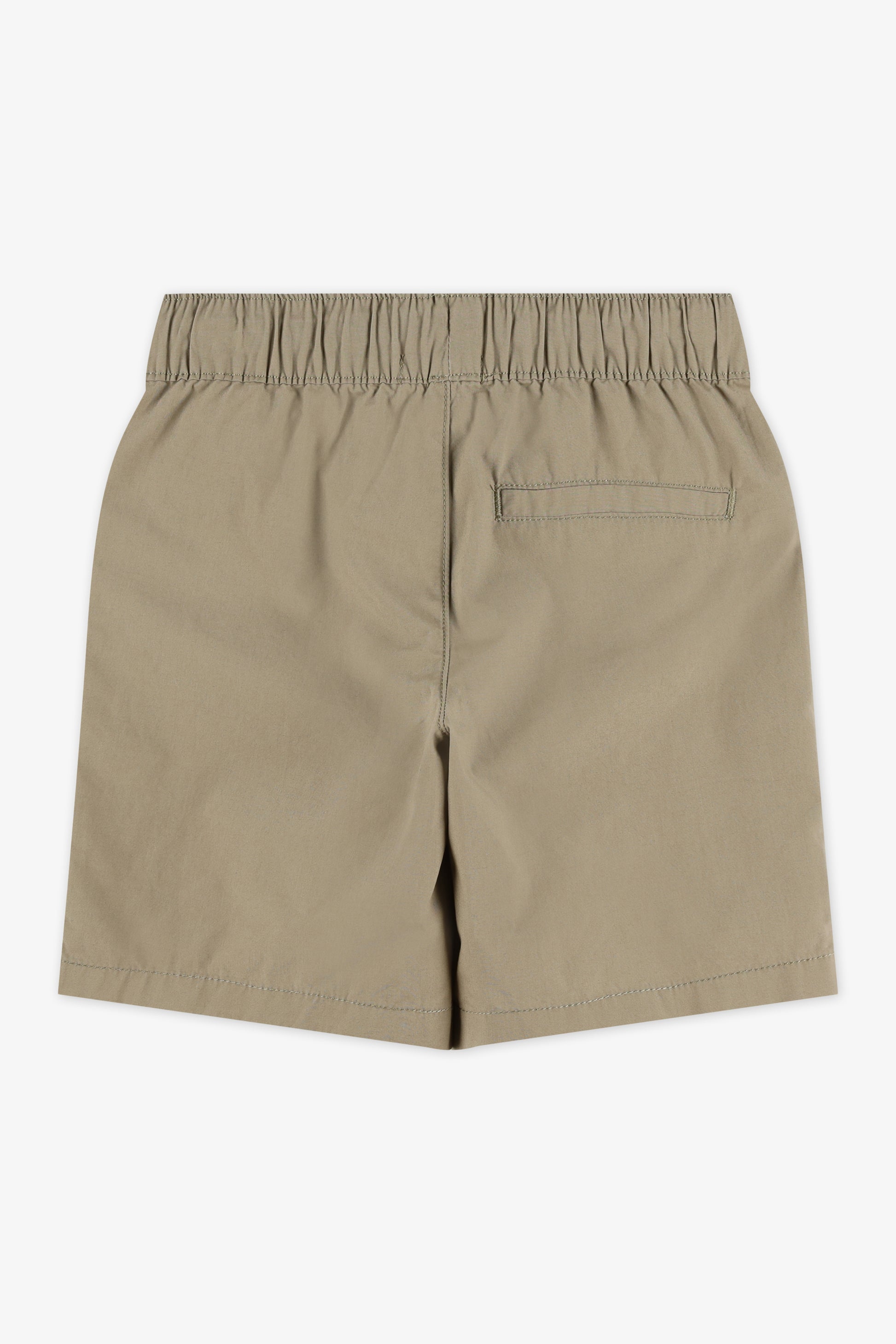 Short bermuda pull-on en popeline - Enfant garçon && GRIS