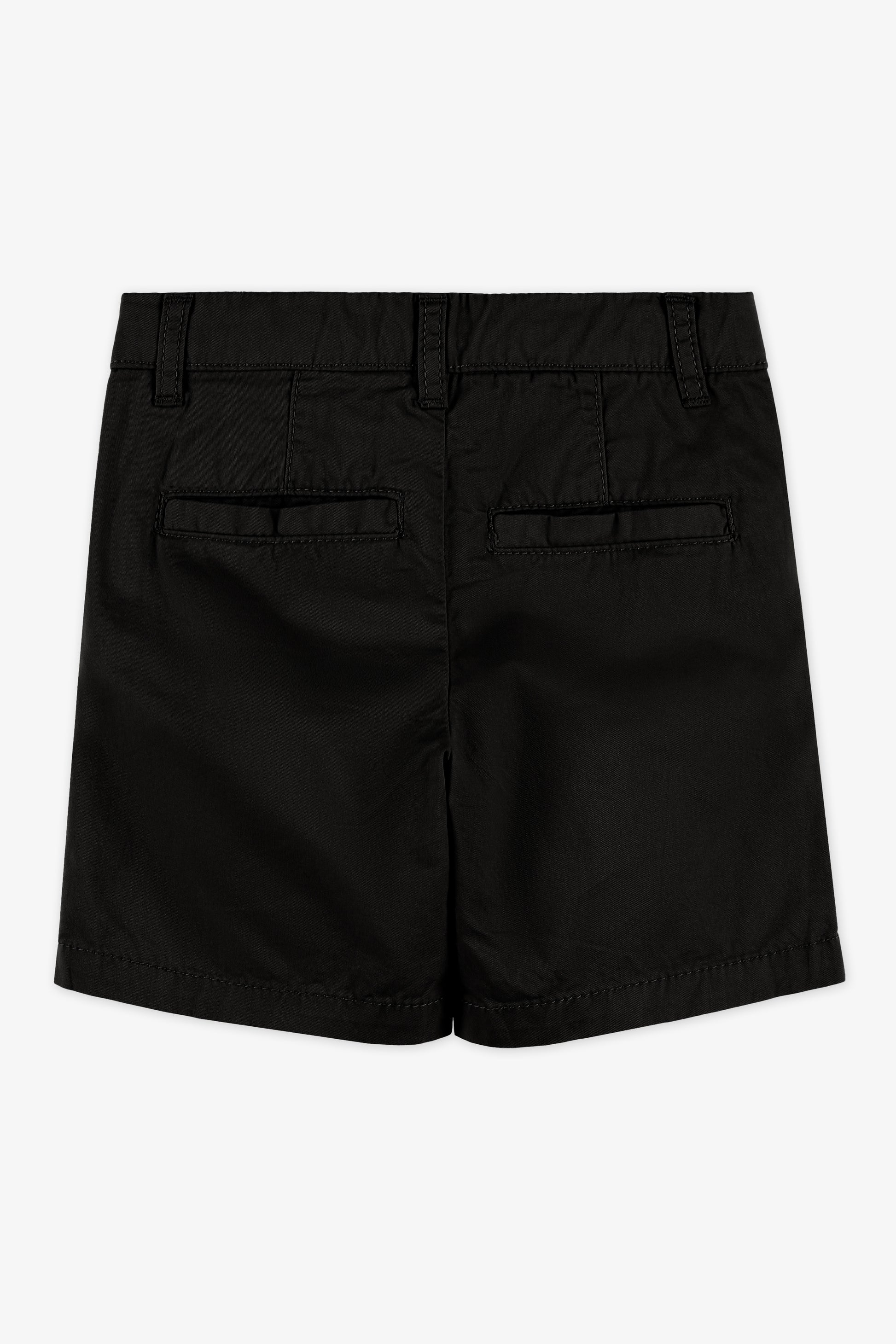 Bermuda Chino coupe droite - Enfant garçon && NOIR