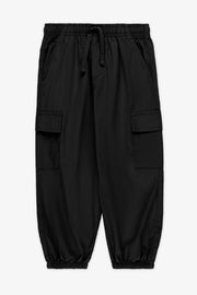Pantalon parachute élastique cargo - Enfant garçon && NOIR