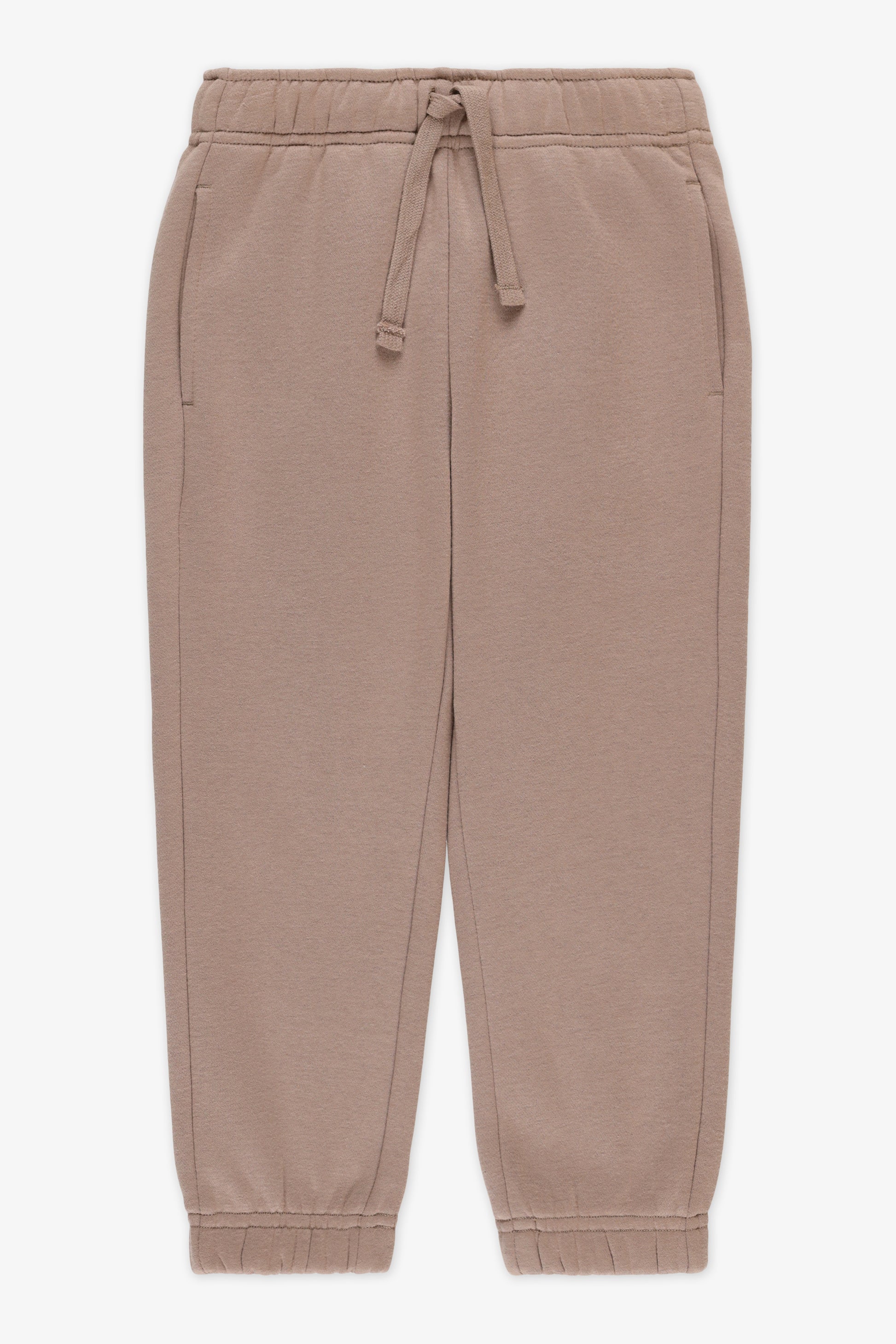 Pantalon jogger ouaté élastique - Enfant garçon && TAUPE