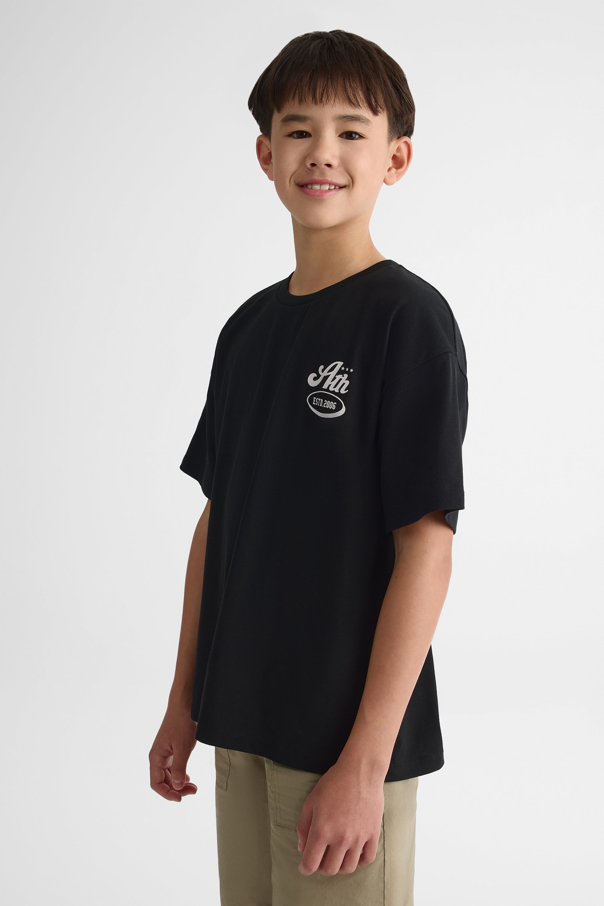 Chandail m/courtes oversize uni – Ado garçon 2/25$ && NOIR