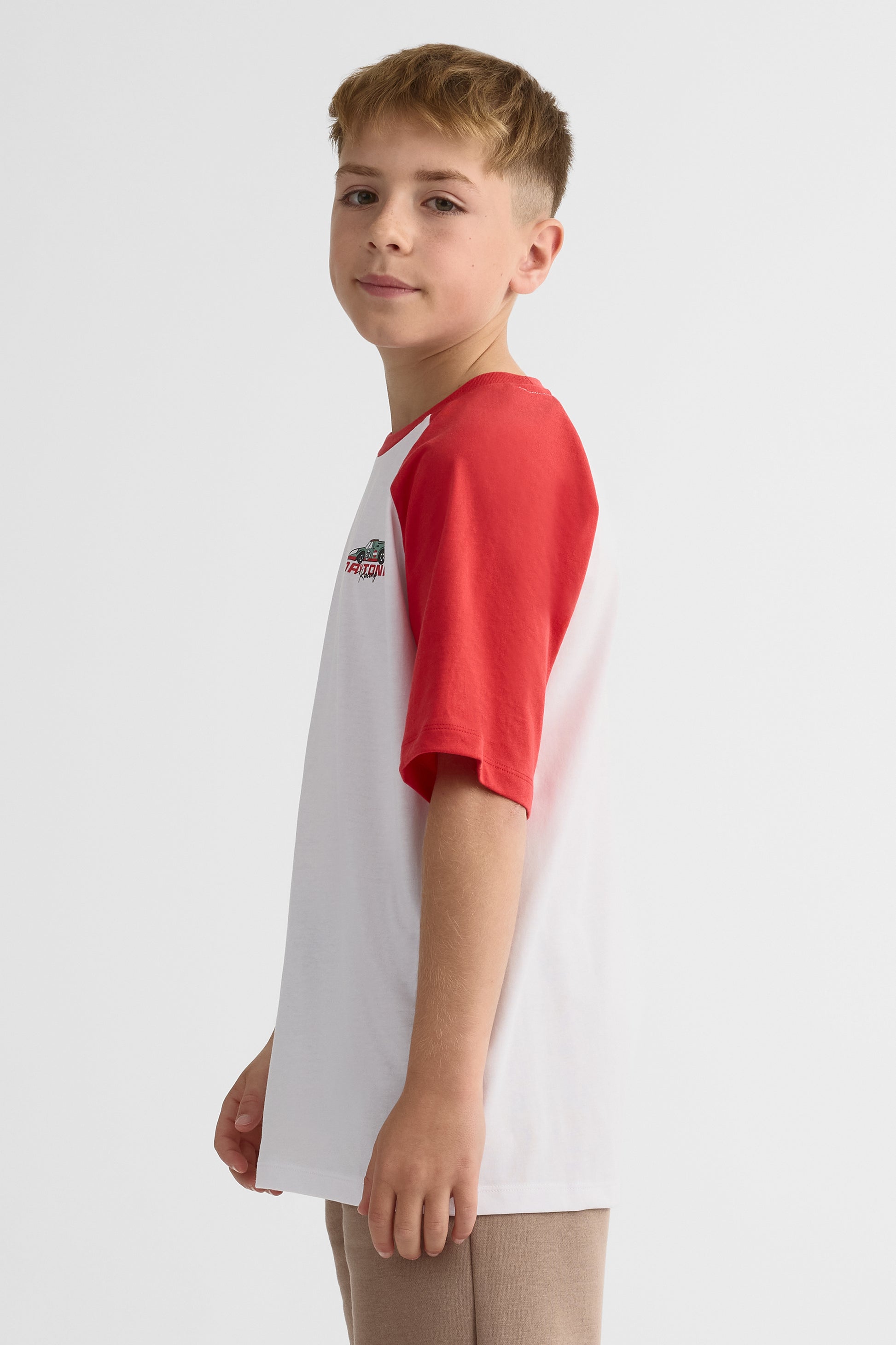Chandail Raglan M/courtes col rond - Ado garçon 2/25$ && BLANC