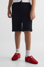 Short ouaté élastique loose fit - Ado garçon && NOIR