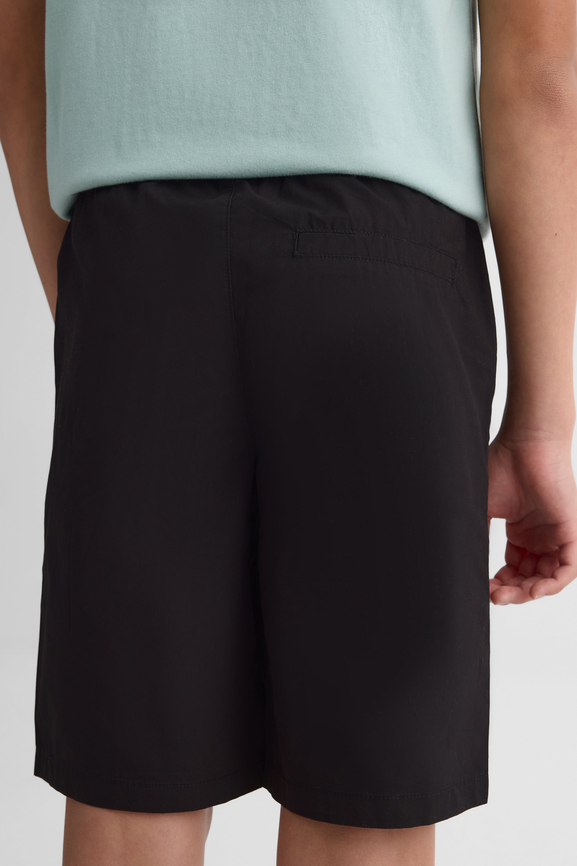 Short bermuda élastique coupe ample - Ado garçon && NOIR