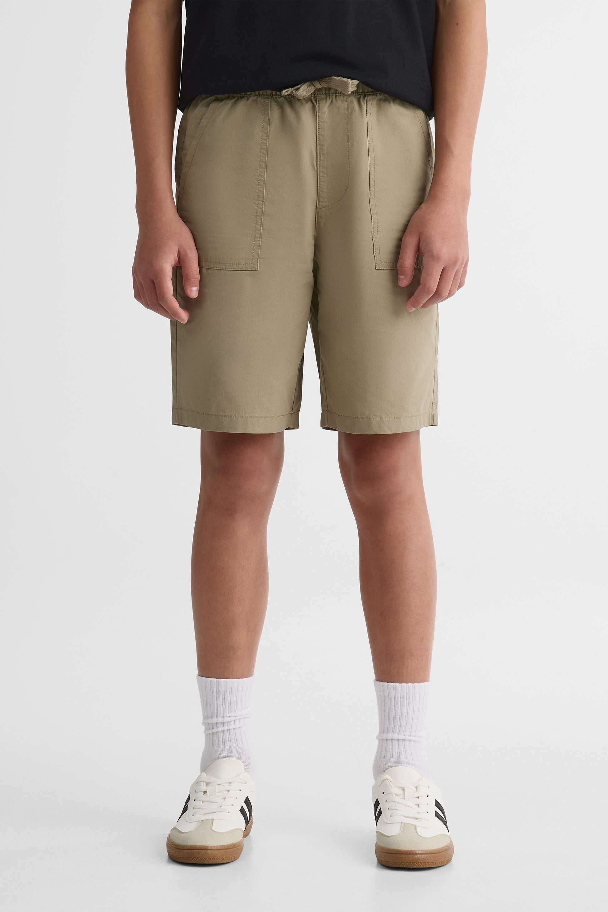 Short bermuda élastique coupe ample - Ado garçon && GRIS