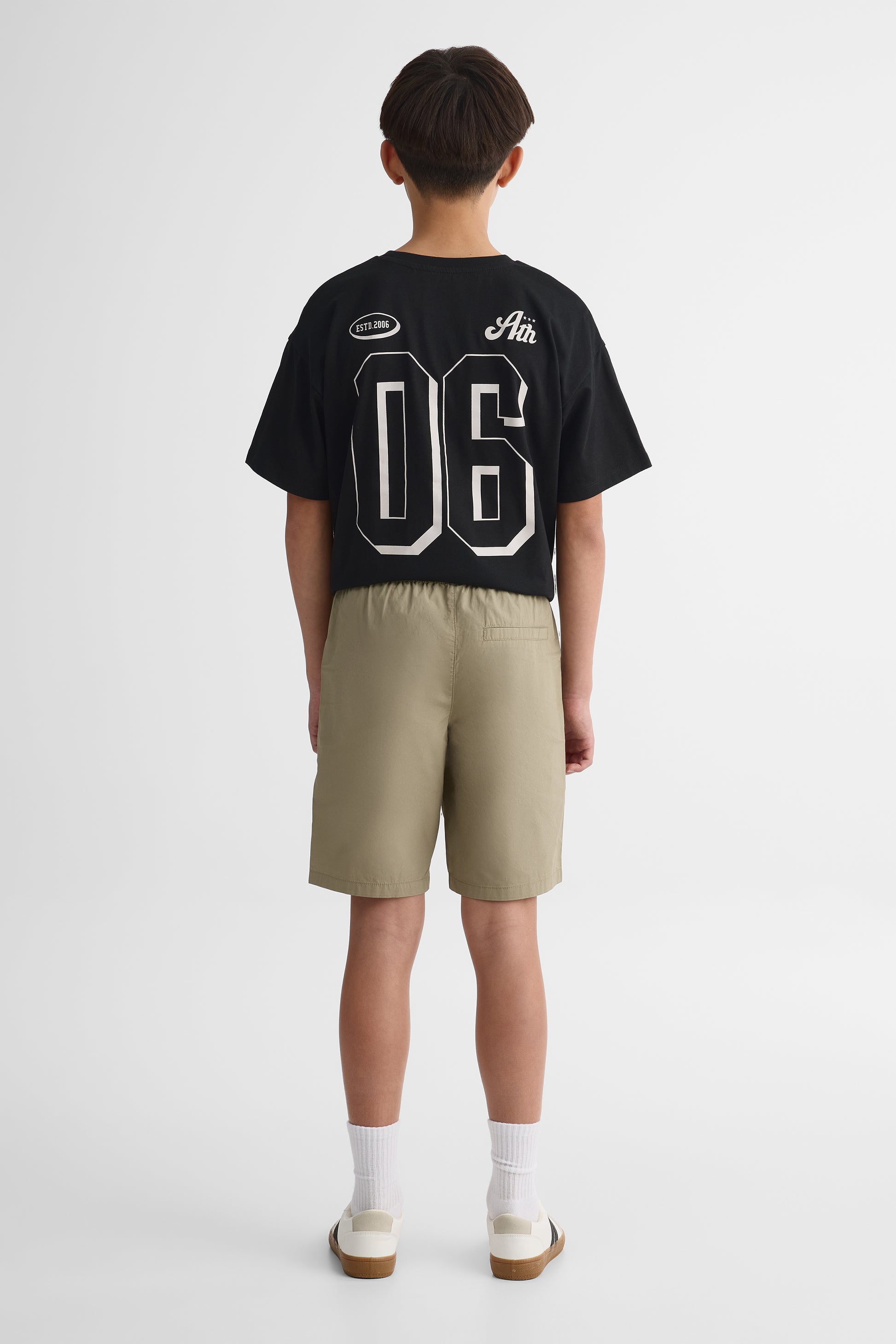 Short bermuda élastique coupe ample - Ado garçon && GRIS