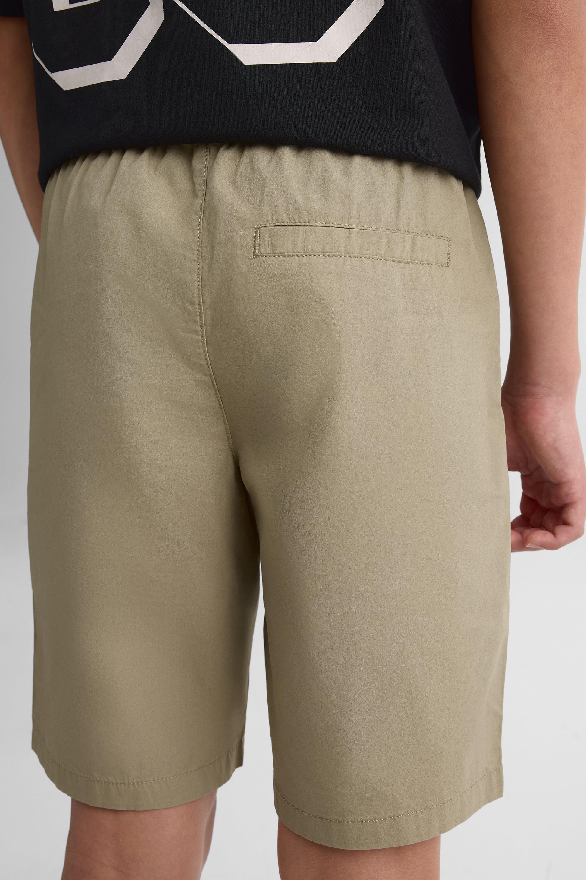 Short bermuda élastique coupe ample - Ado garçon && GRIS