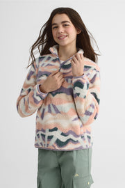 Chandail ample en plush avec col montant - Ado fille && PECHE