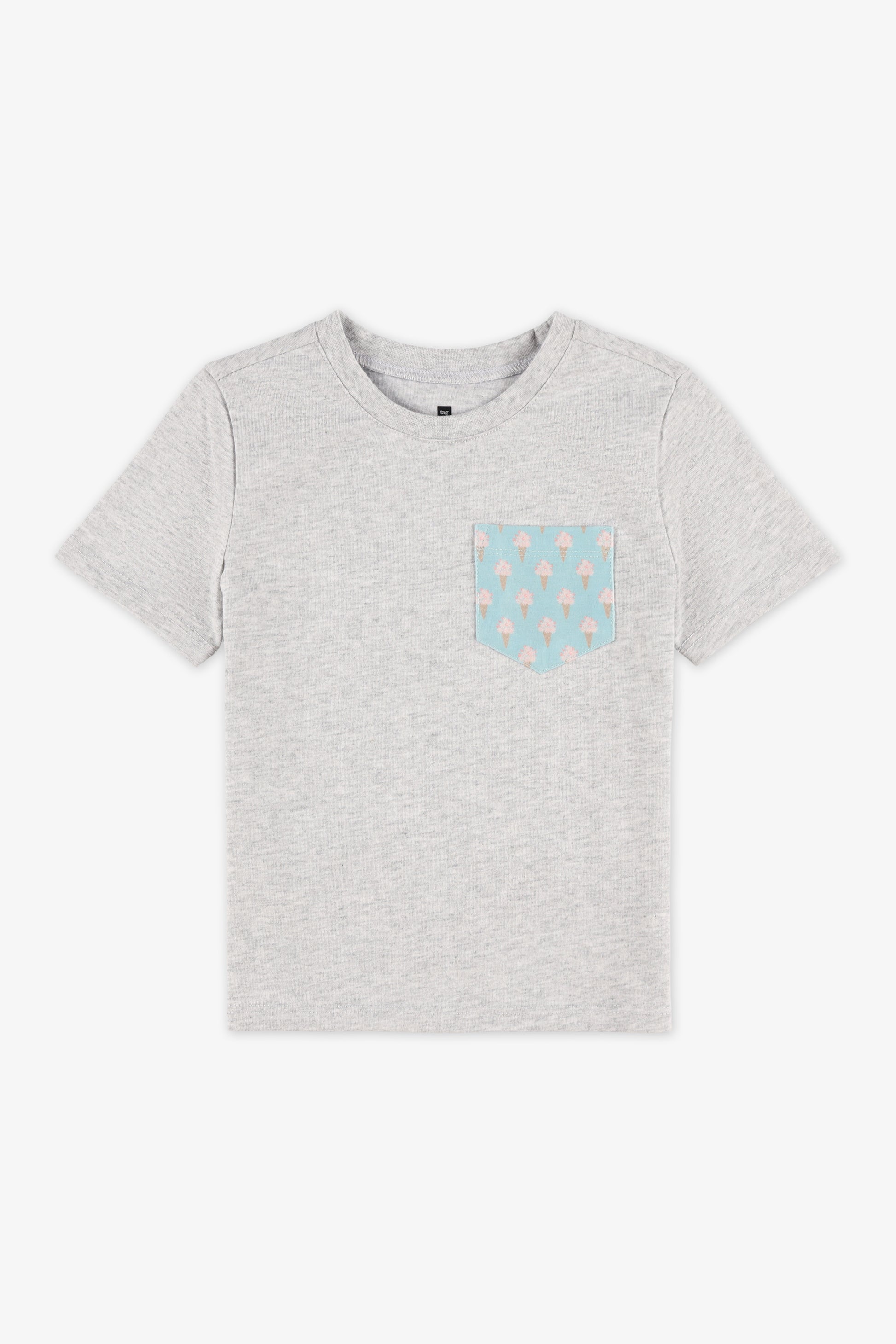 Chandail M/courtes avec poche - Bébé fille 2/20$ && GRIS MIXTE