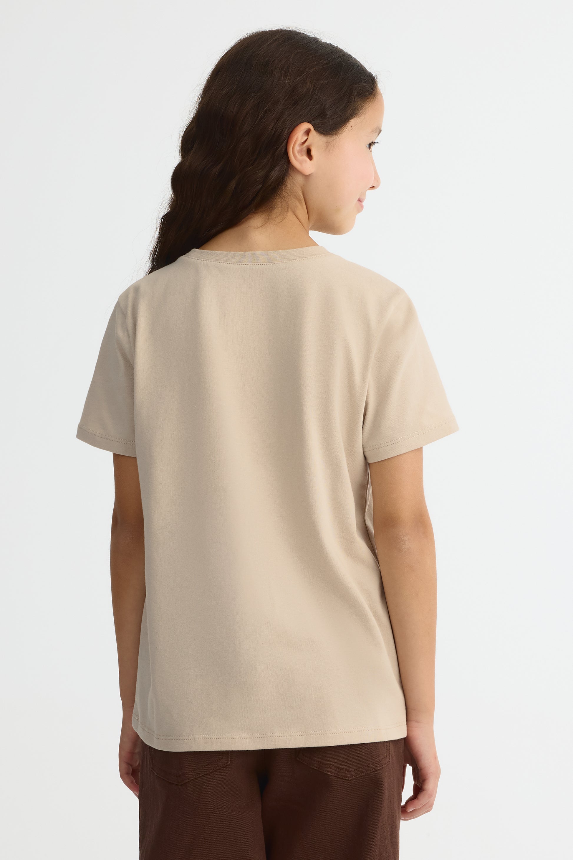 Chandail m/courtes uni avec poche - Ado fille && GRIS