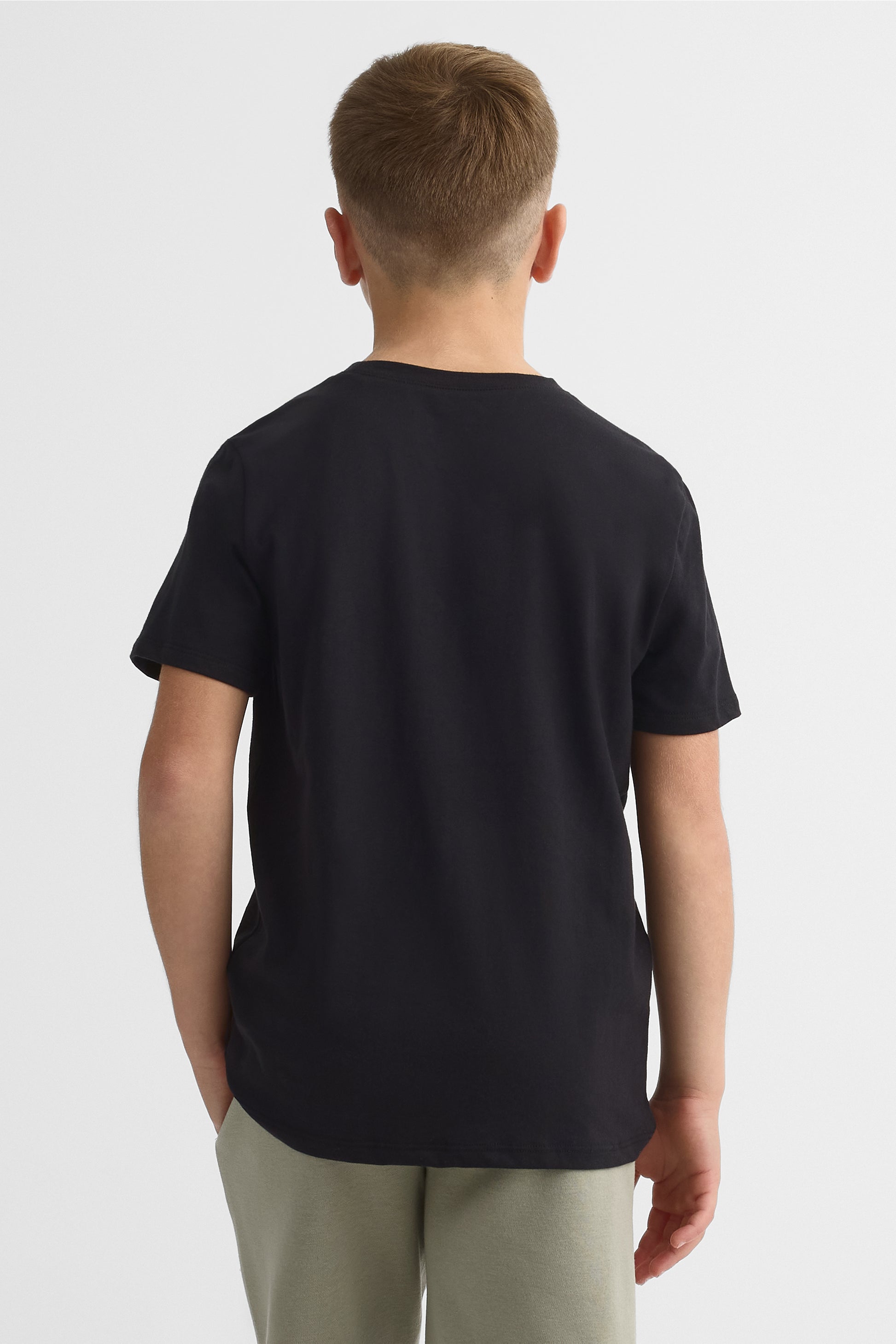 Chandail m/courtes col rond avec poche - Ado fille 2/25$ && NOIR