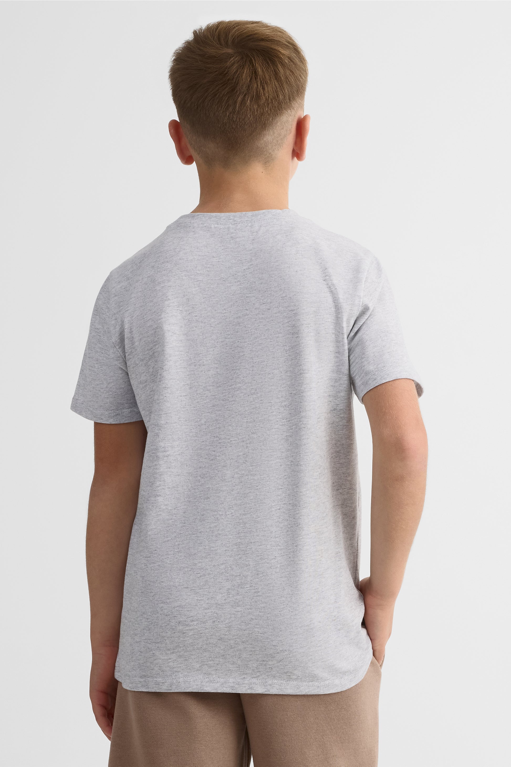 Chandail m/courtes col rond avec poche - Ado fille 2/25$ && GRIS MIXTE